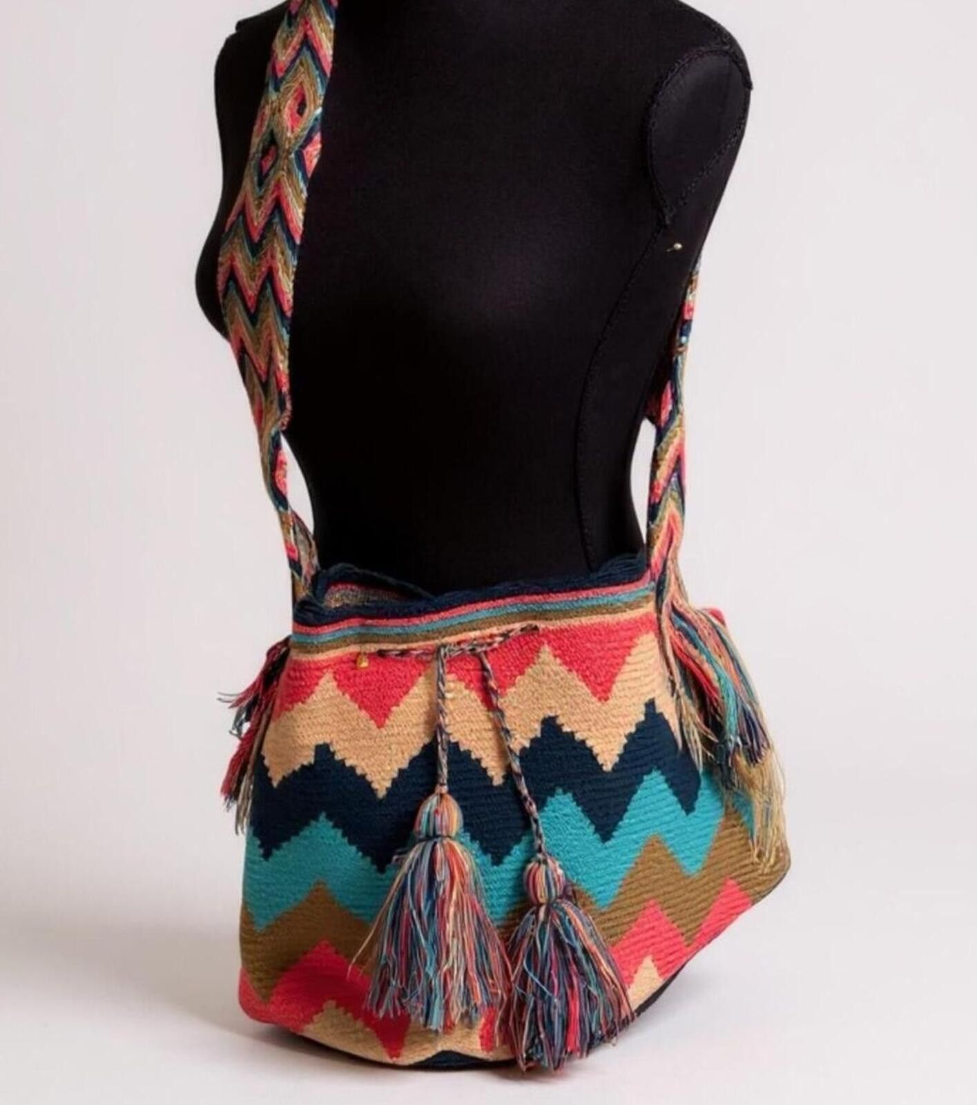 Other Large, multicolor , Wayuu style Colombian Handmade Cross Size ONE SIZE - 1 Thumbnail