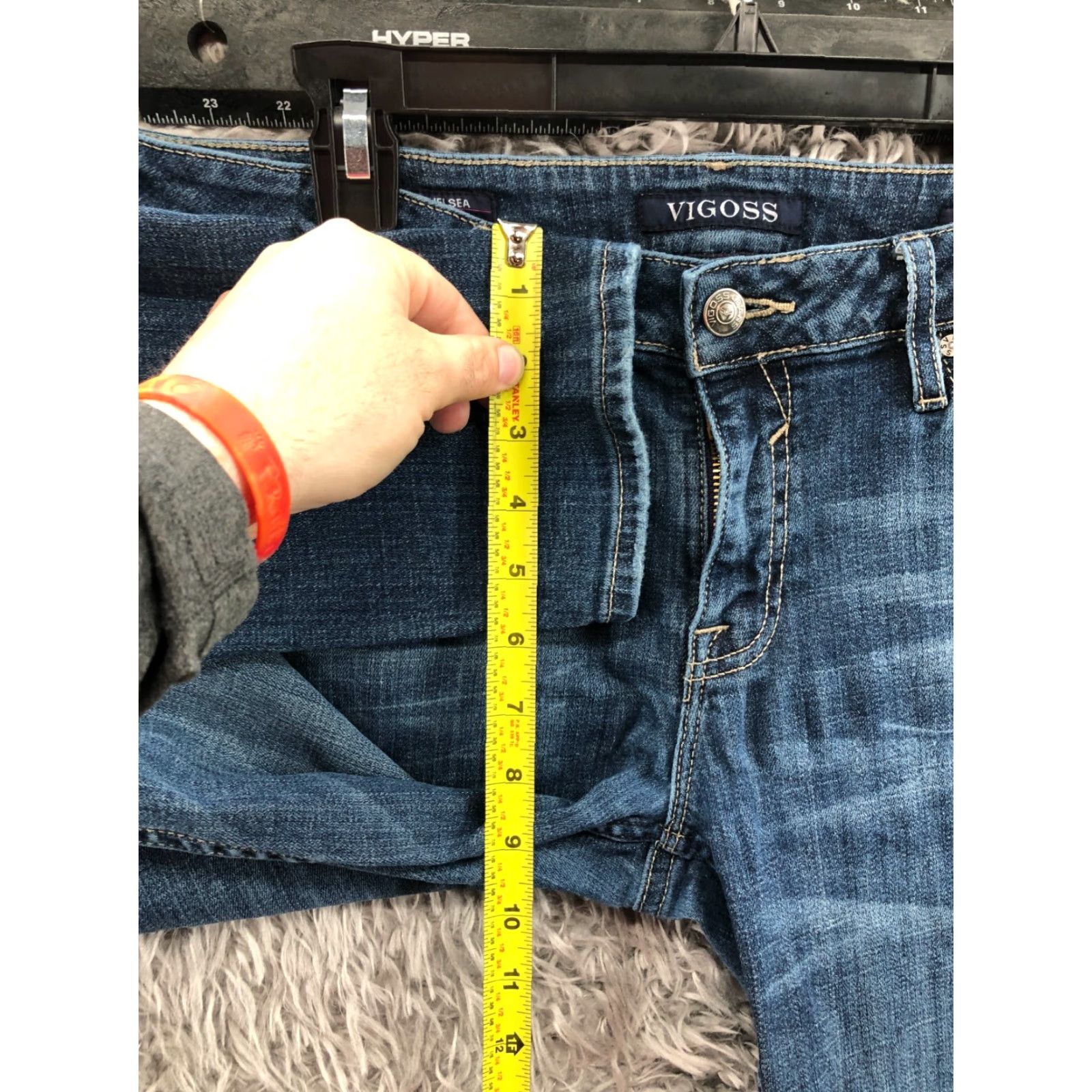 Vintage VIGOSS Chelsea Skinny Jeans Womens Medium Wash Blue Size 31 5-Pocket Denim Jeans Size 24" / US 00 / IT 34 - 4 Thumbnail