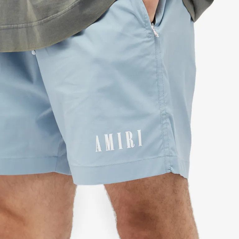 Amiri o1gr1nt1024 Core Logo Swimtrunk in Dusty Blue Size US 28 / EU 44 - 5 Thumbnail
