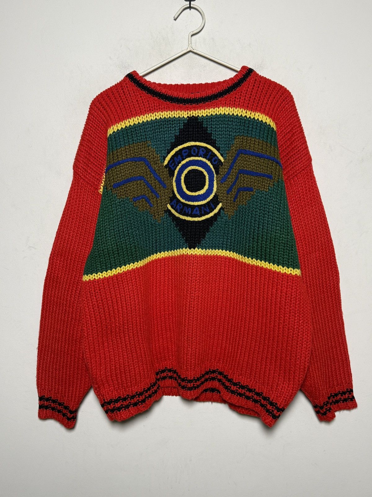 Giorgio Armani Vintage Emporio Armani chunky knit sweater Size US L / EU 52-54 / 3 - 1 Thumbnail