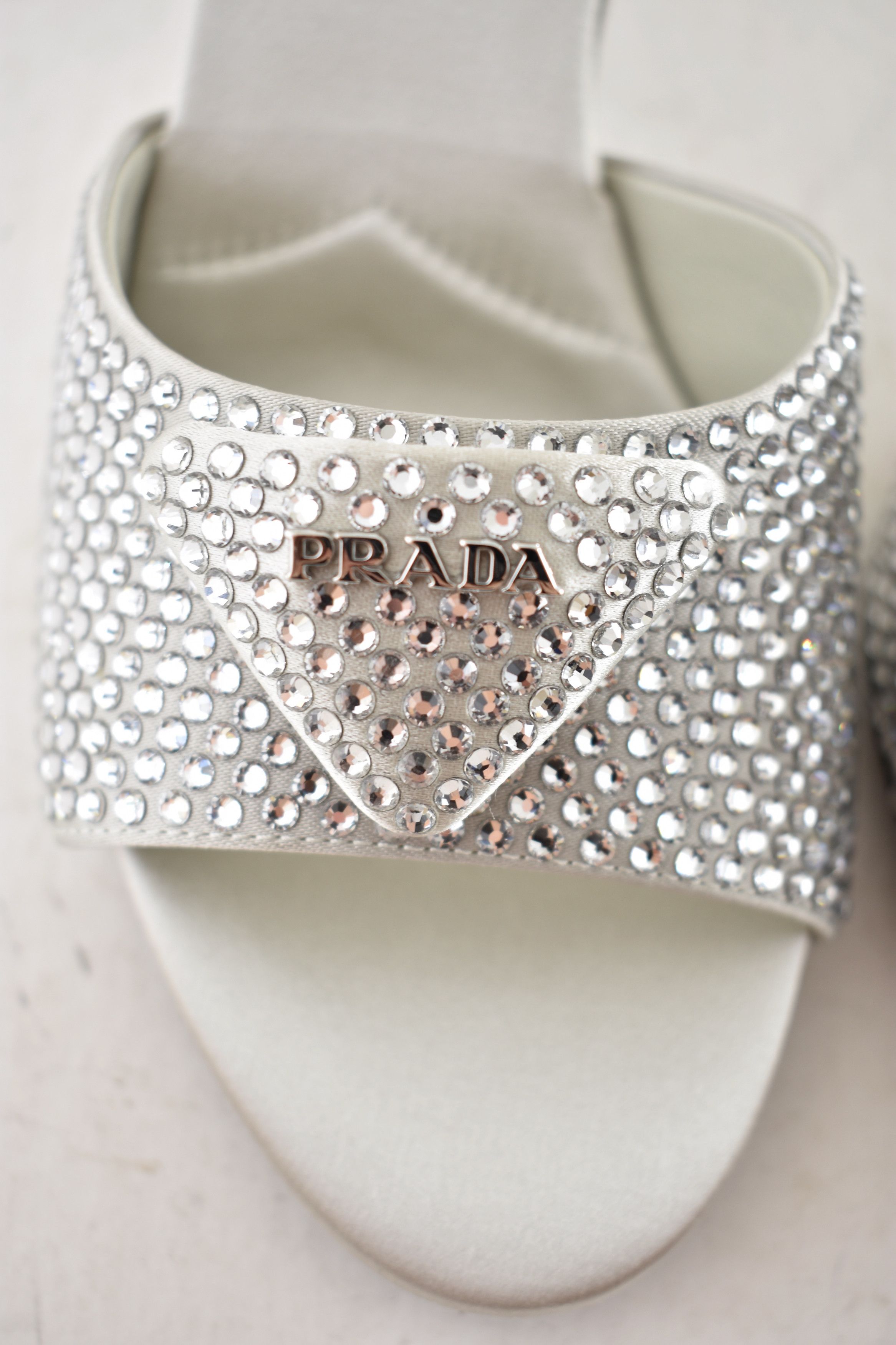 Prada Prada Crystal Stiletto Perla Backless Sandal Mule Heel 36 Size US 6 / IT 36 - 12 Thumbnail