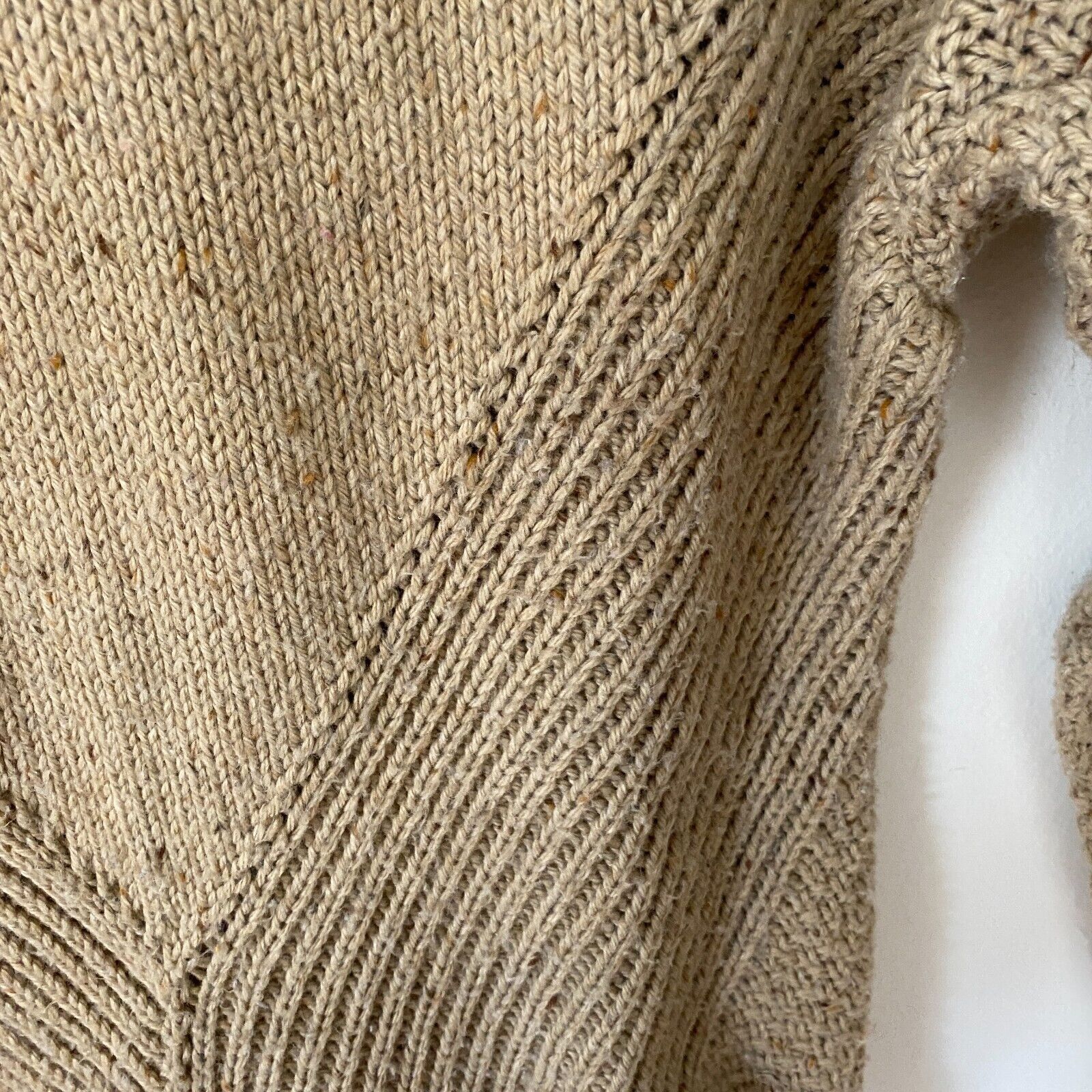 Wildfox Wildfox Weekday Chunky Knit Oatmeal Tan Boxy Sweater Jumper Size S / US 4 / IT 40 - 5 Thumbnail