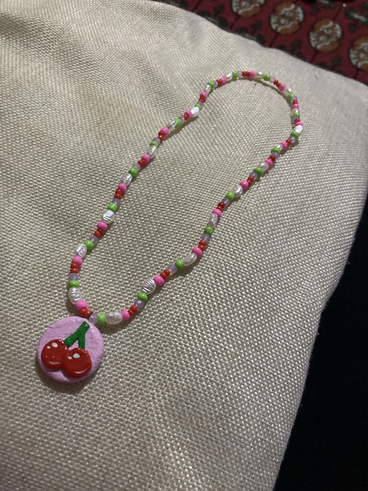 Other Cherry themed necklace Size ONE SIZE - 1 Preview