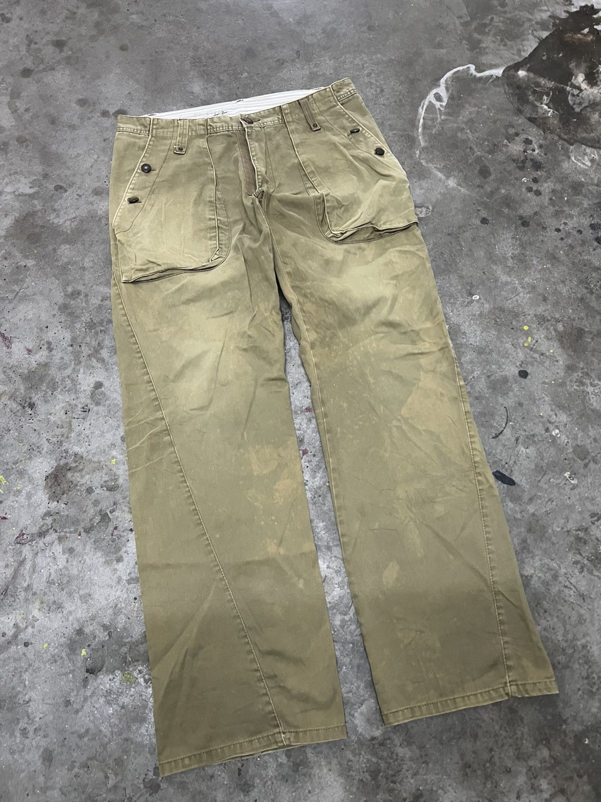 Designer × Japanese Brand BUSH PANT FADED BROWN BY H&M DENIM PANT Size US 34 / EU 50 - 8 Thumbnail