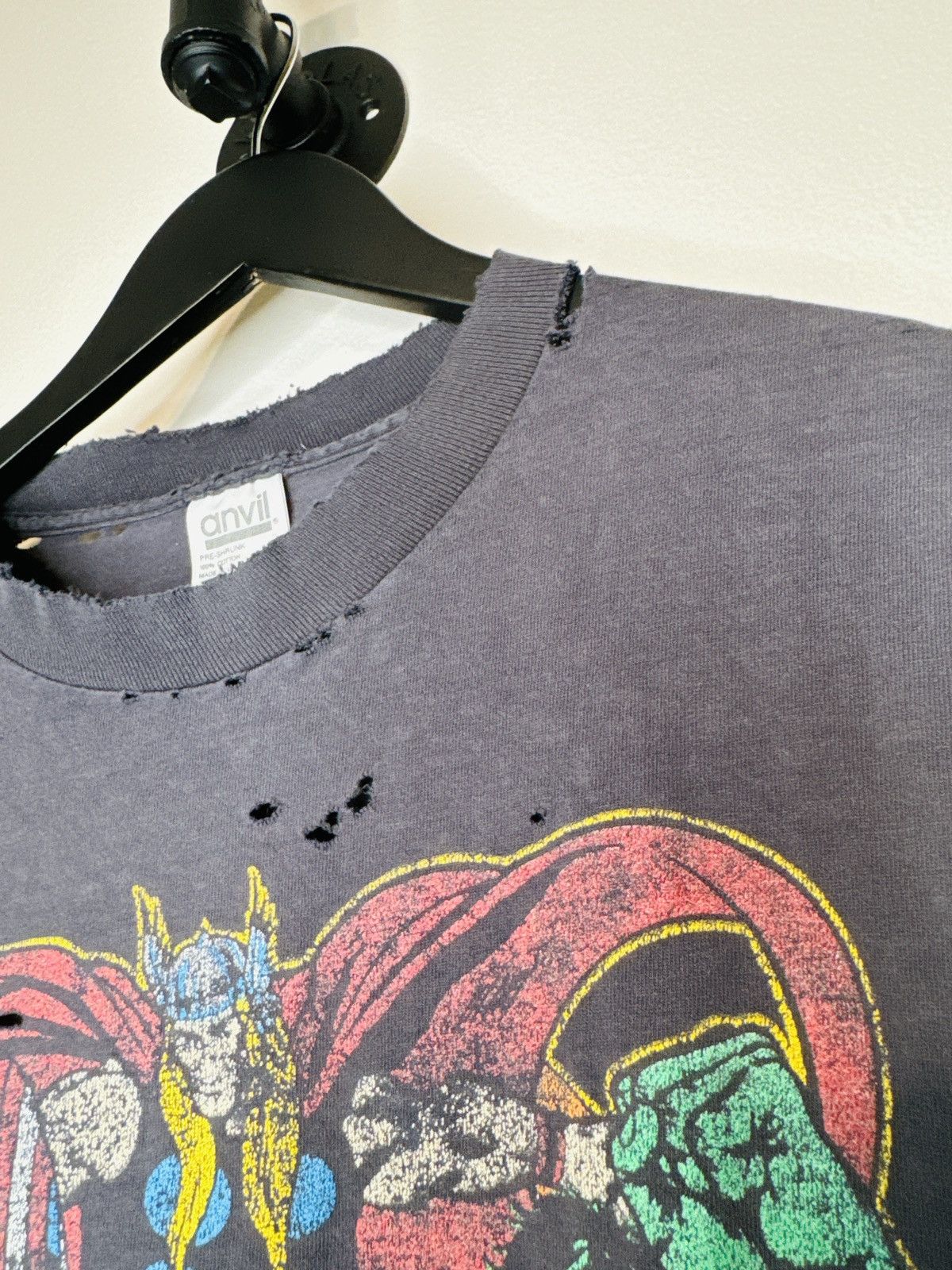 Marvel Comics Vintage 80s Marvel Super Heroes T Shirt Size XL THRASHED Size US XL / EU 56 / 4 - 4 Thumbnail