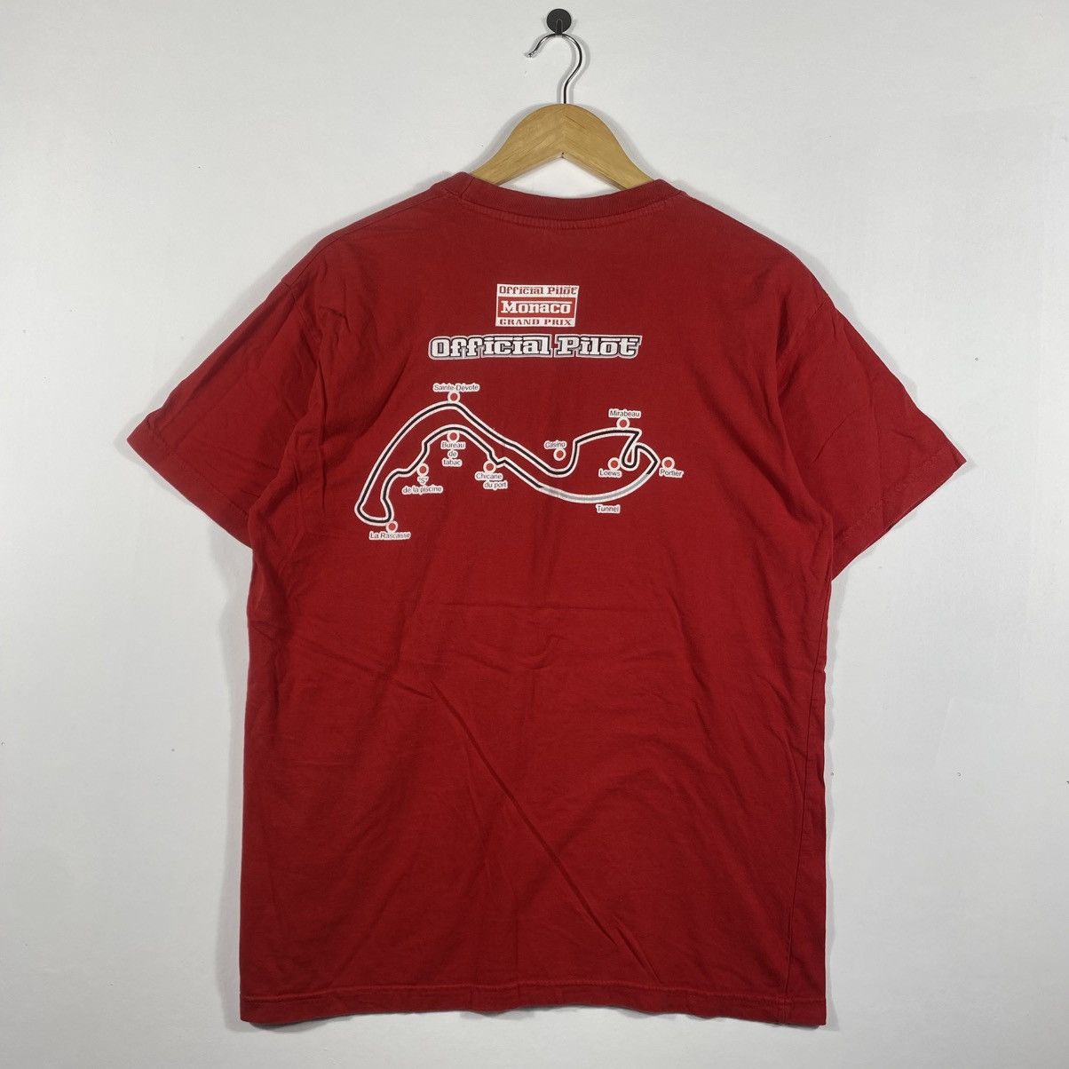 Vintage Vintage Official Pilot MONACO GRAND PRIX Racing Tee Shirt Size US L / EU 52-54 / 3 - 6 Thumbnail