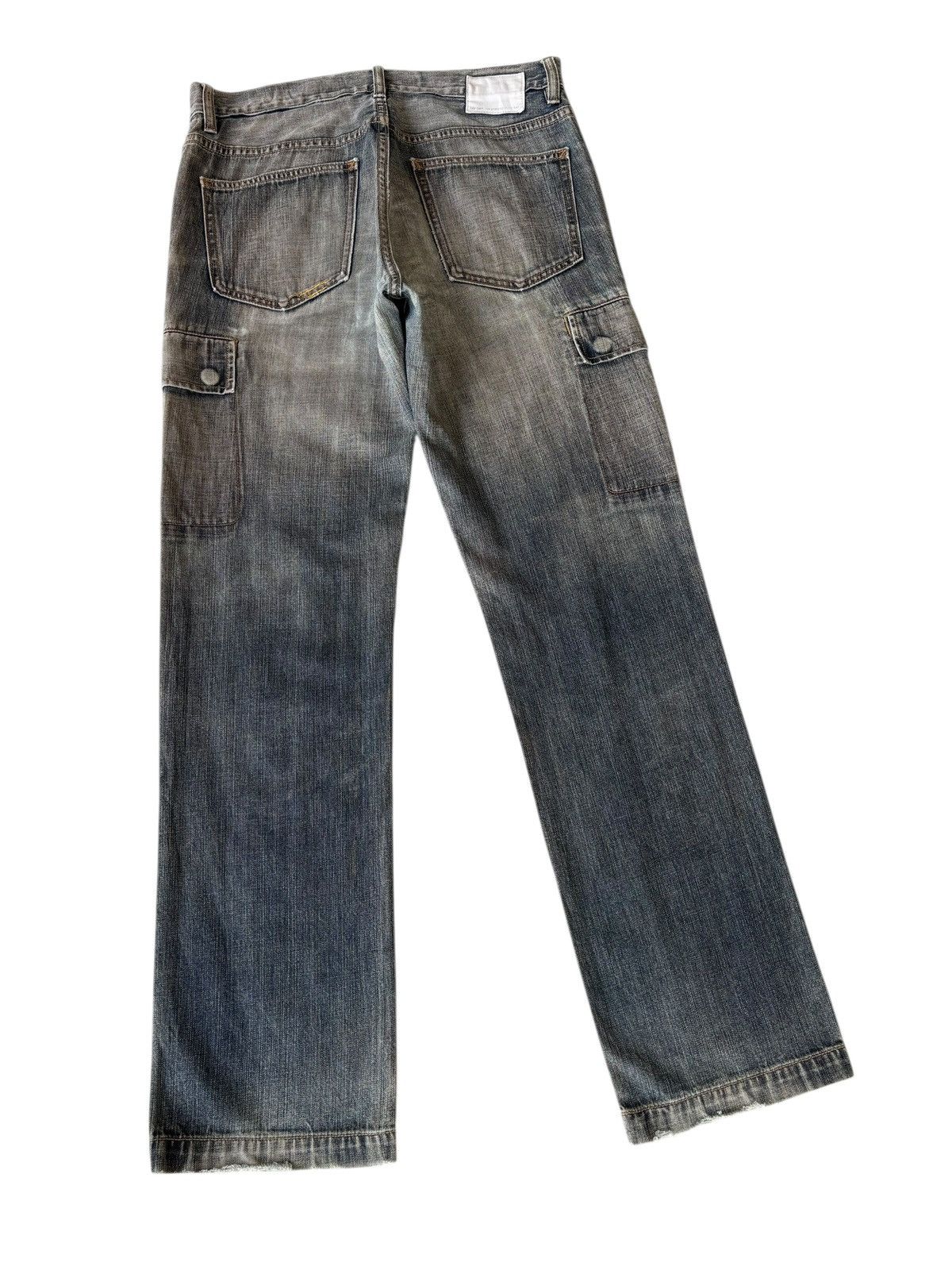Kapital RARE💥GAP CARGO FADED WASHED DENIM CARGO JEANS WORKWEAR Size US 32 / EU 48 - 6 Thumbnail
