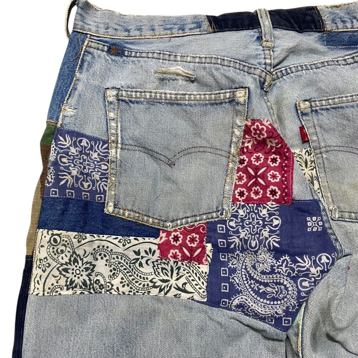 Levi's Vintage Levis 501 Redline Denim Patchwork Jeans Size US 33 - 13 Thumbnail