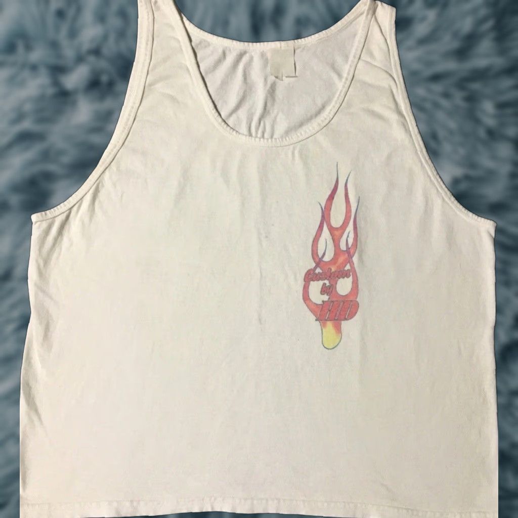 Harley Davidson Vtg 90s Harley-Davidson Tank Top Boxy Fit L XL White Graphic Tee Biker Grunge USA Vintage 90s Harley Davidson Skull Fans Mens Size US L / EU 52-54 / 3 - 1 Thumbnail