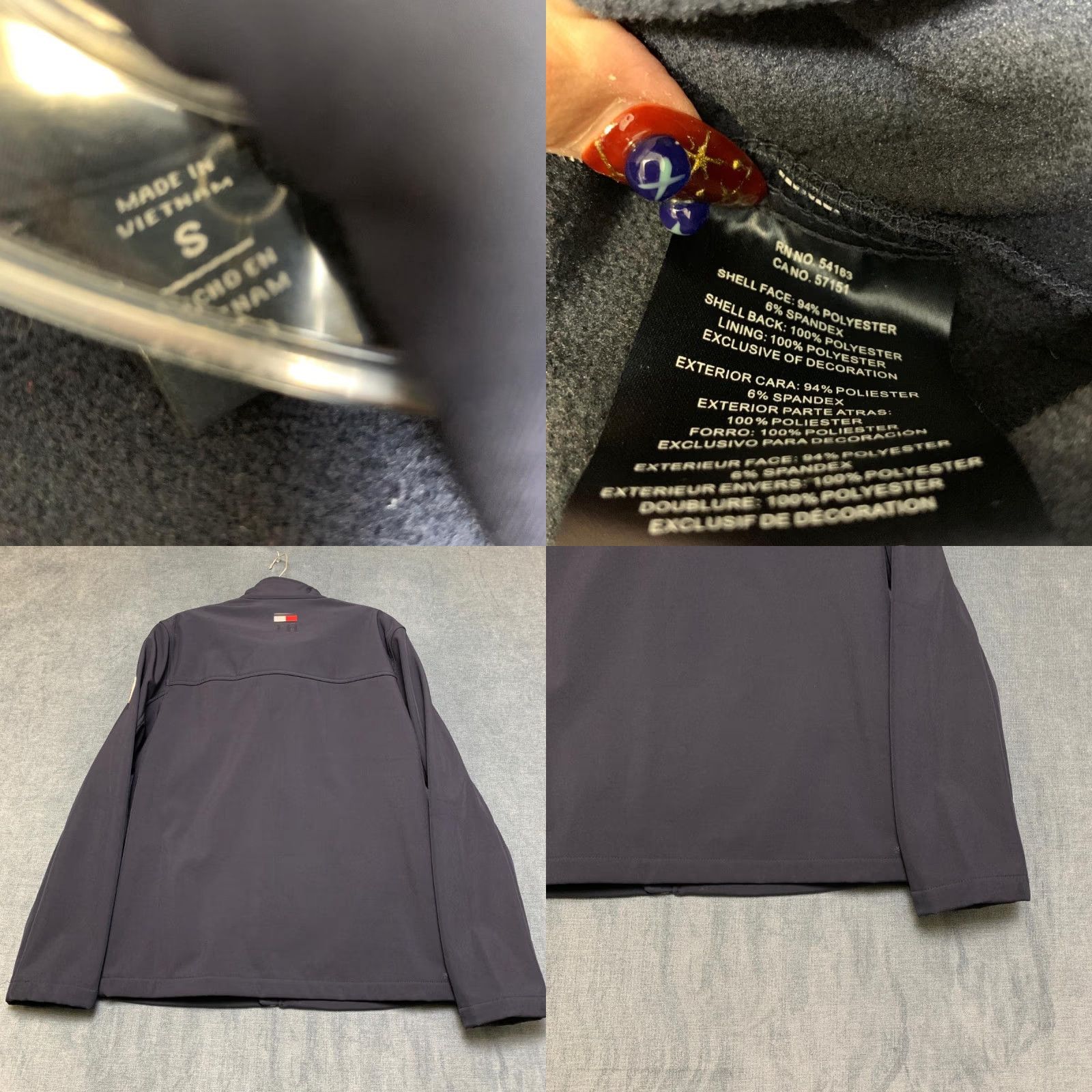 Tommy Hilfiger Tommy Hilfiger Softshell Jacket Men Small Blue Colorblock Fleece Lined Mock Neck Size US S / EU 44-46 / 1 - 8 Thumbnail