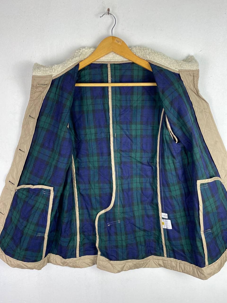 japanese brand quilted jacket flannel lining nice design