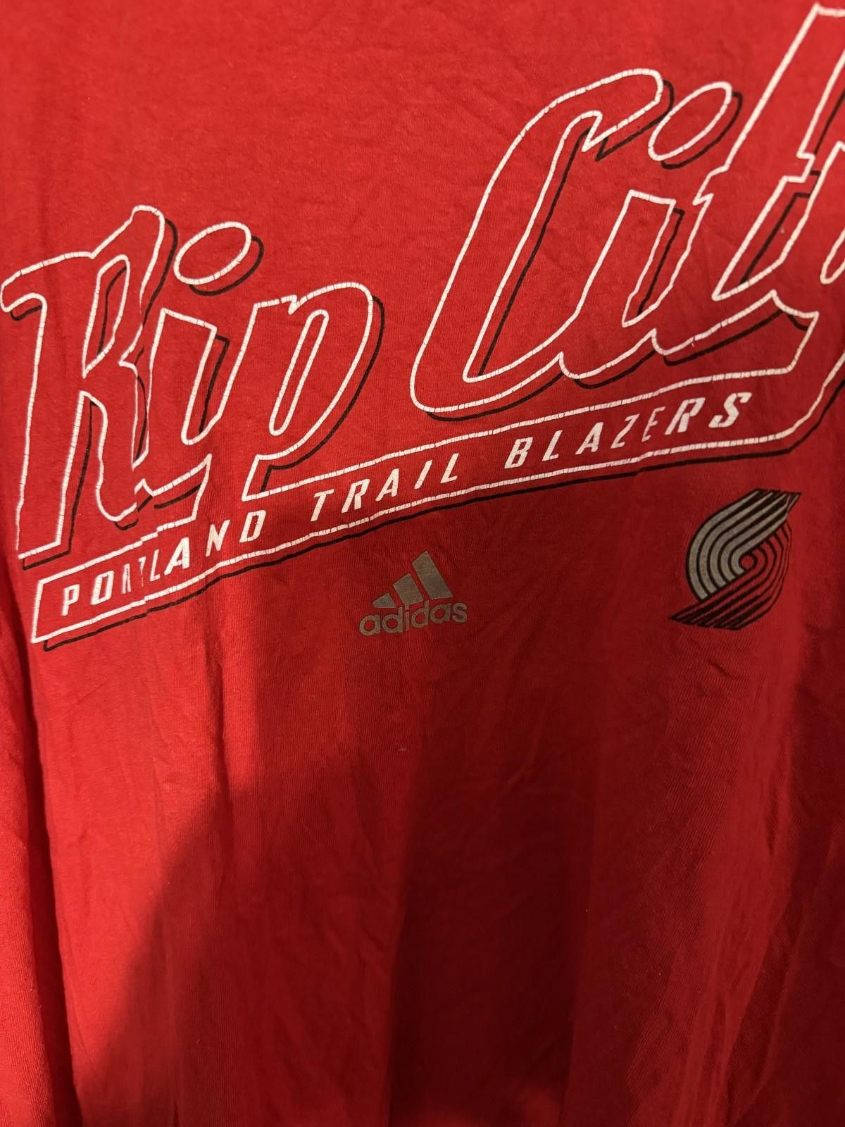 Adidas Portland Trail Blazers Adidas Red Rip City T-Shirt Men Sz L Size ONE SIZE - 3 Thumbnail