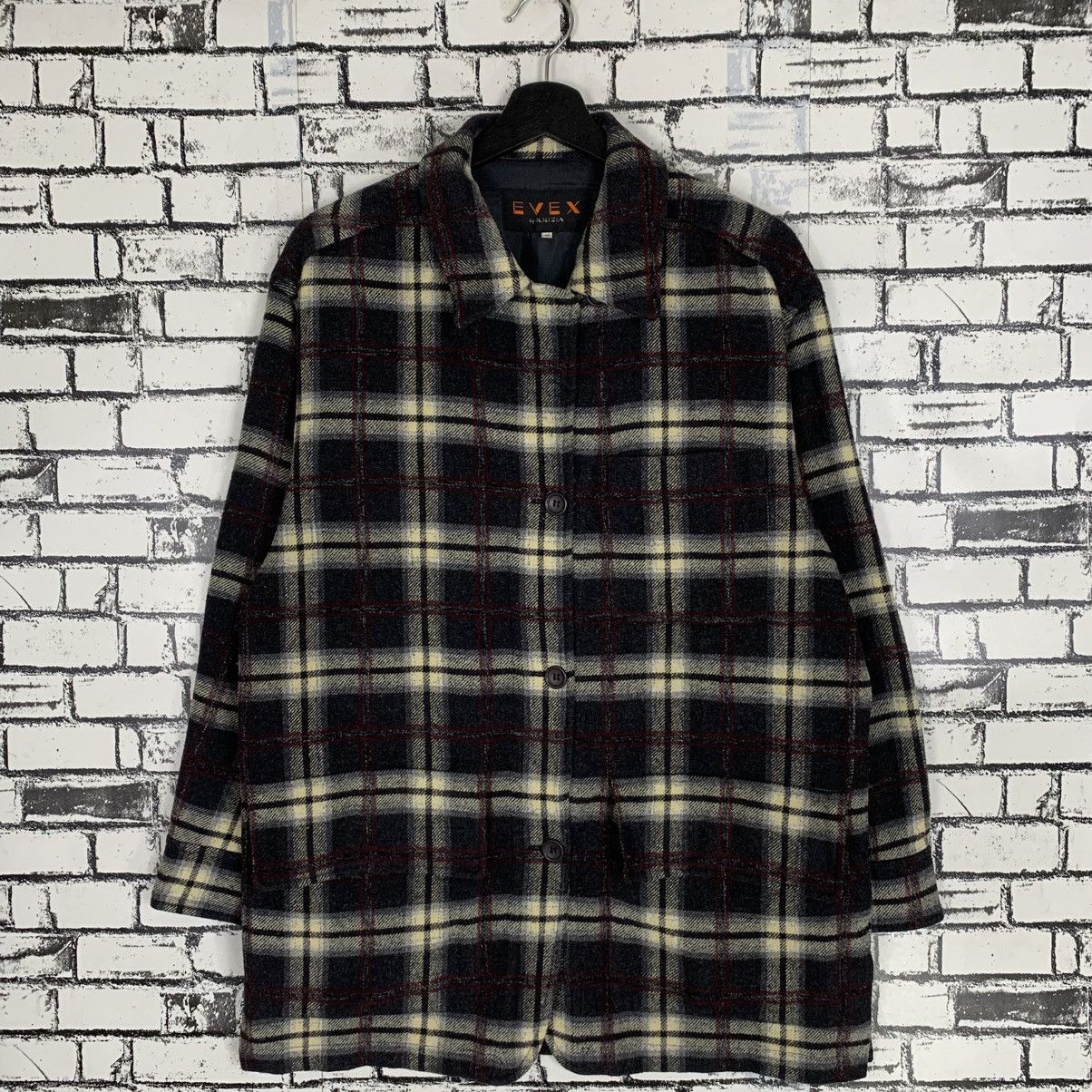 Designer × Vintage Vintage Evex by Krizia Tartan Wool Jacket Size S / US 4 / IT 40 - 1 Thumbnail