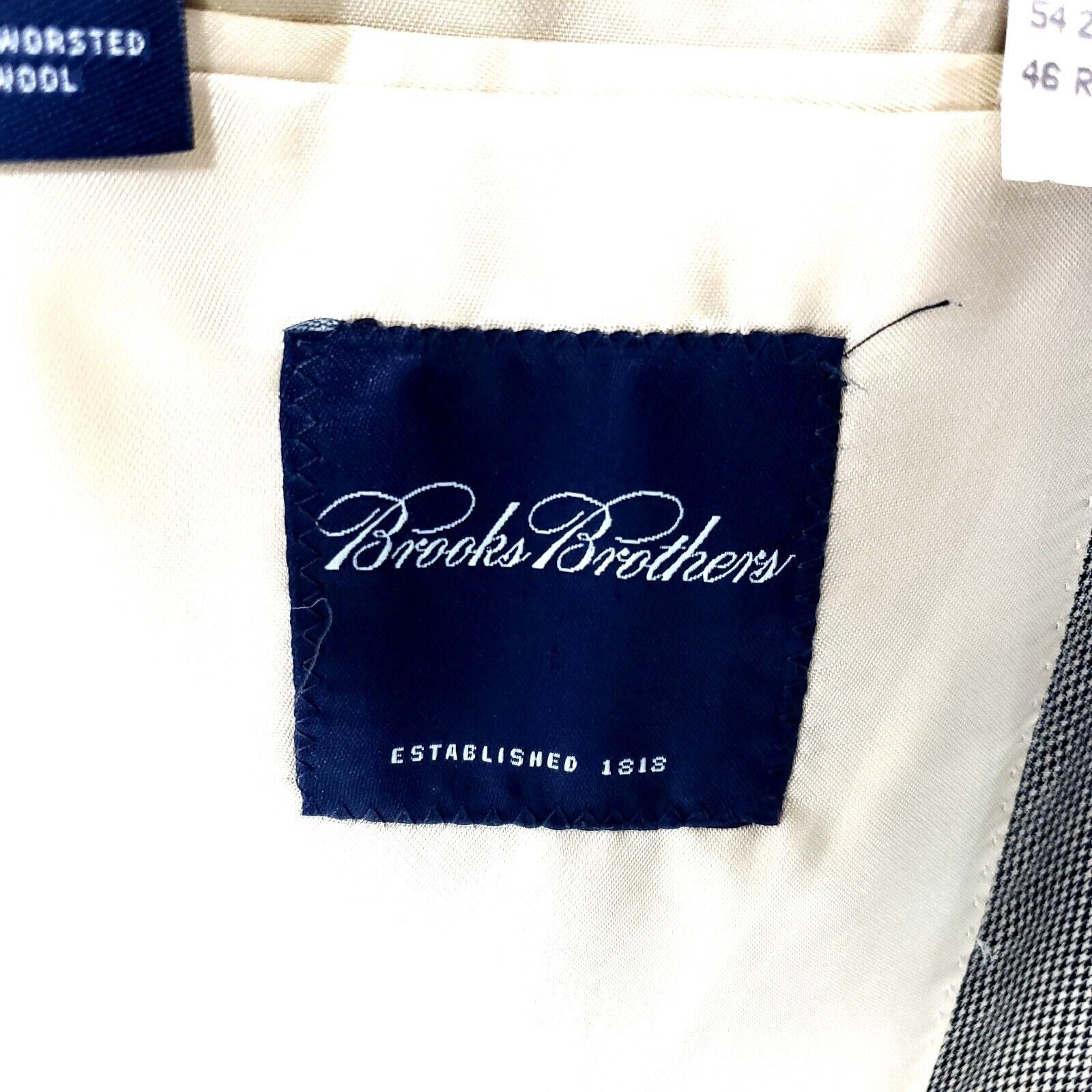 Brooks Brothers Worsted Wool 2 Button Sport Coat 44R Black T