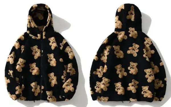 Other Bears Teddy Black Hoodie Sweatshirt Pullover Jersey Jumper Size US L / EU 52-54 / 3 - 4 Thumbnail