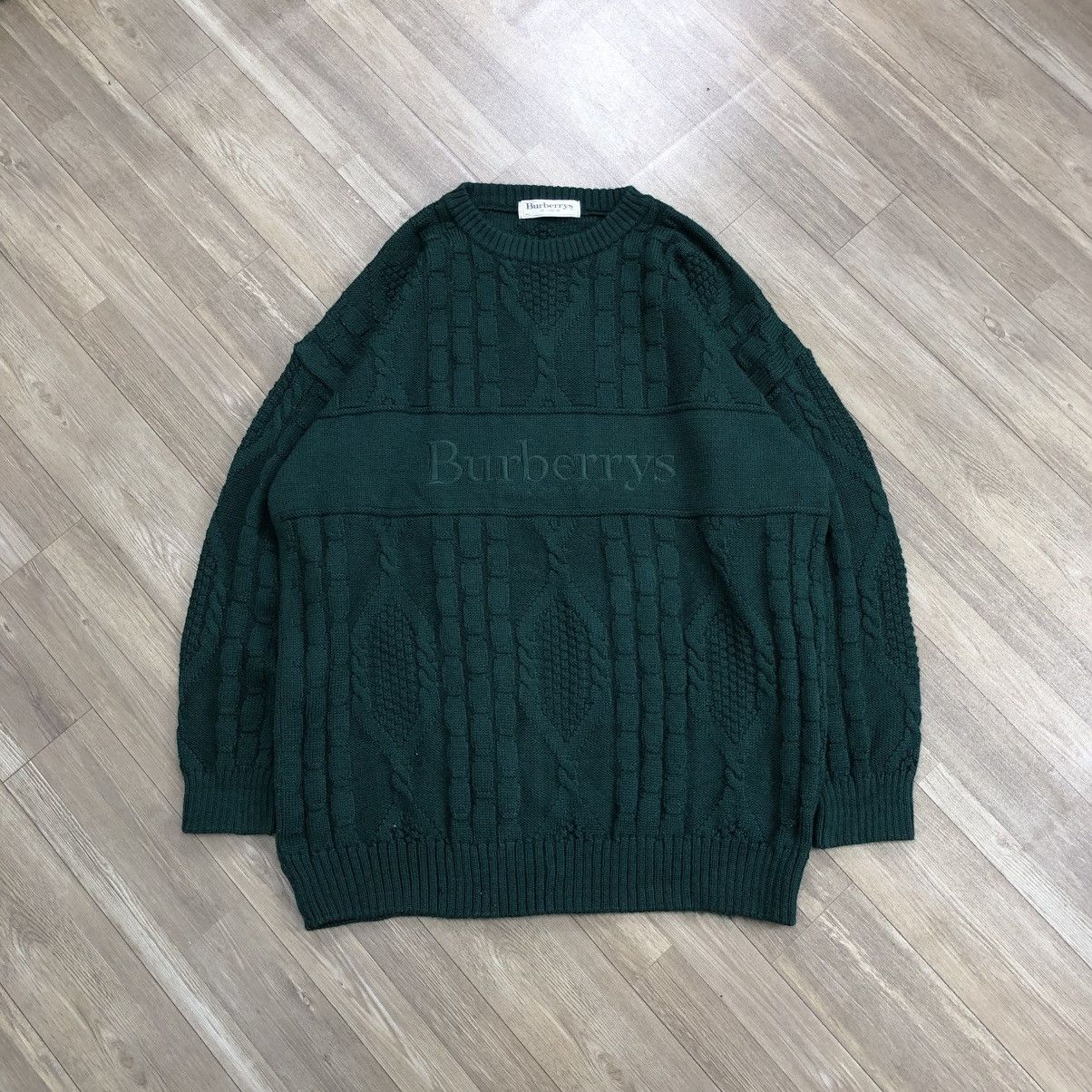 Burberry × Designer × Vintage Vintage Burberrys London Spell Out Knitted Sweaters Size US L / EU 52-54 / 3 - 1 Thumbnail