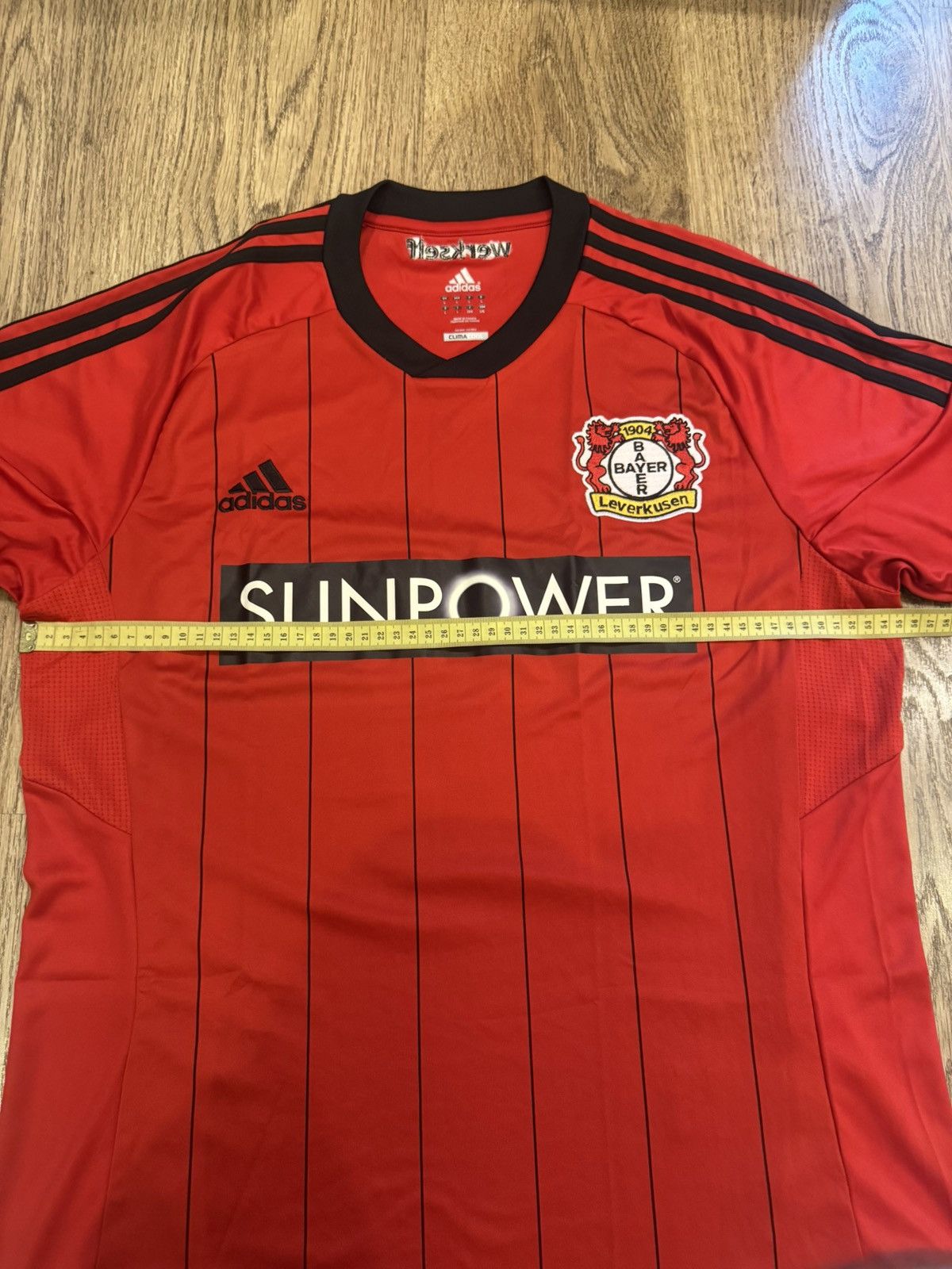 Adidas BAYER LEVERKUSEN 2012 2013 HOME FOOTBALL SHIRT ADIDAS SZ L Size US L / EU 52-54 / 3 - 3 Thumbnail