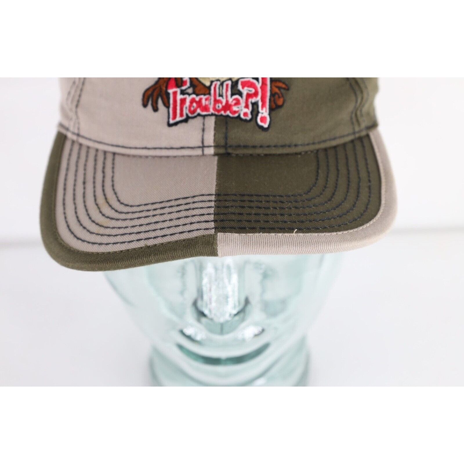Vintage Vintage 90s Looney Tunes Taz You Looking For Trouble Hat Size ONE SIZE - 2 Thumbnail