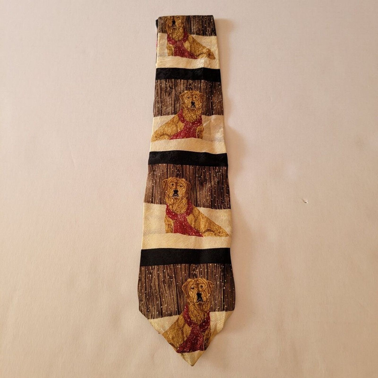 Other Endangered Species Tie "Cold Nose, by John Weiss" 100% Silk Size ONE SIZE - 2 Thumbnail