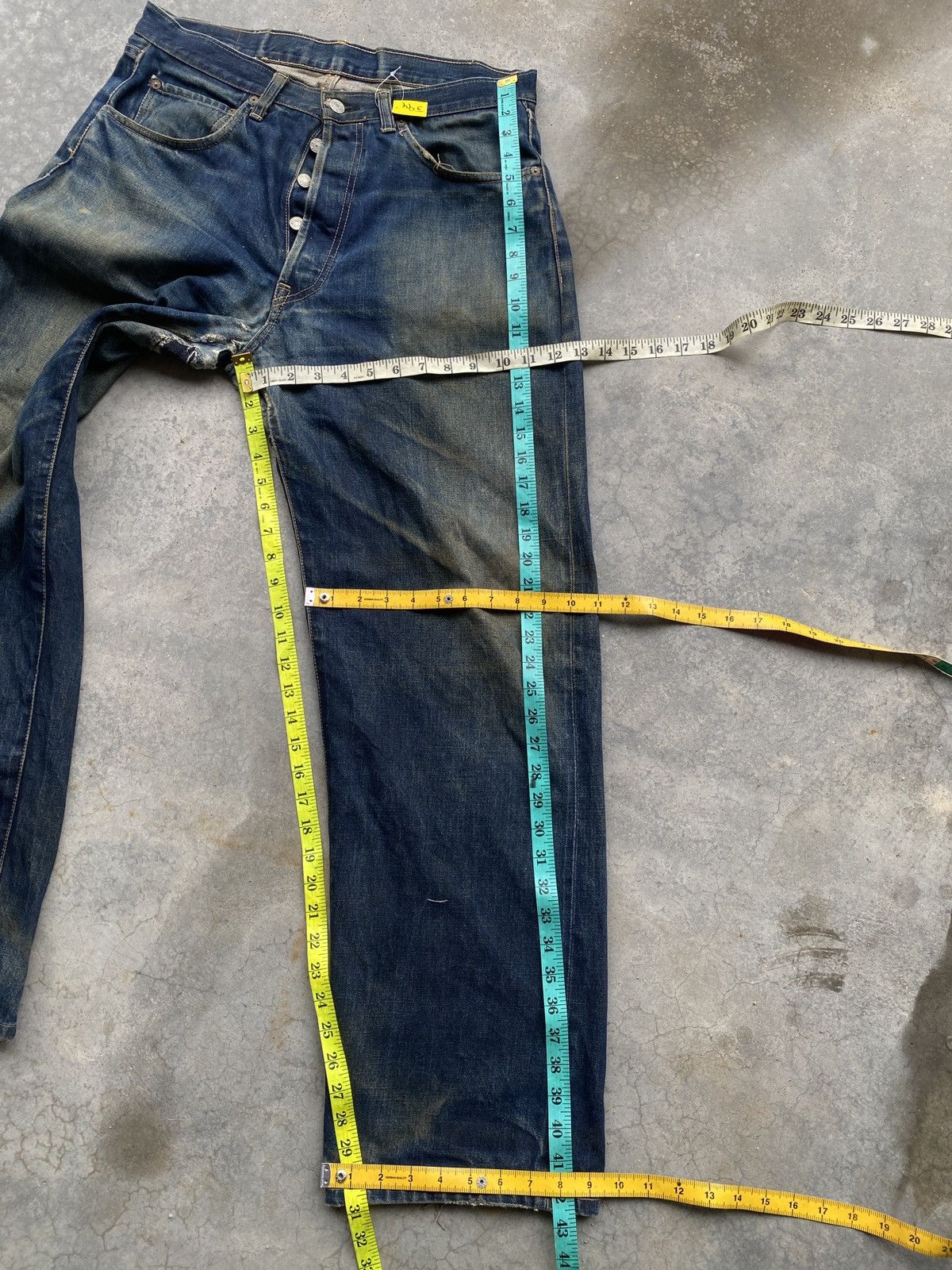 PPFM × Vintage Vintage yellow division selvedge denim Size US 33 - 11 Thumbnail