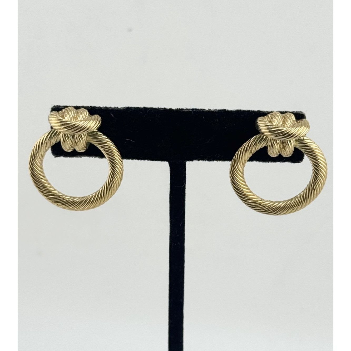 Vintage Vintage gold rope twist earrings Size ONE SIZE - 1 Thumbnail