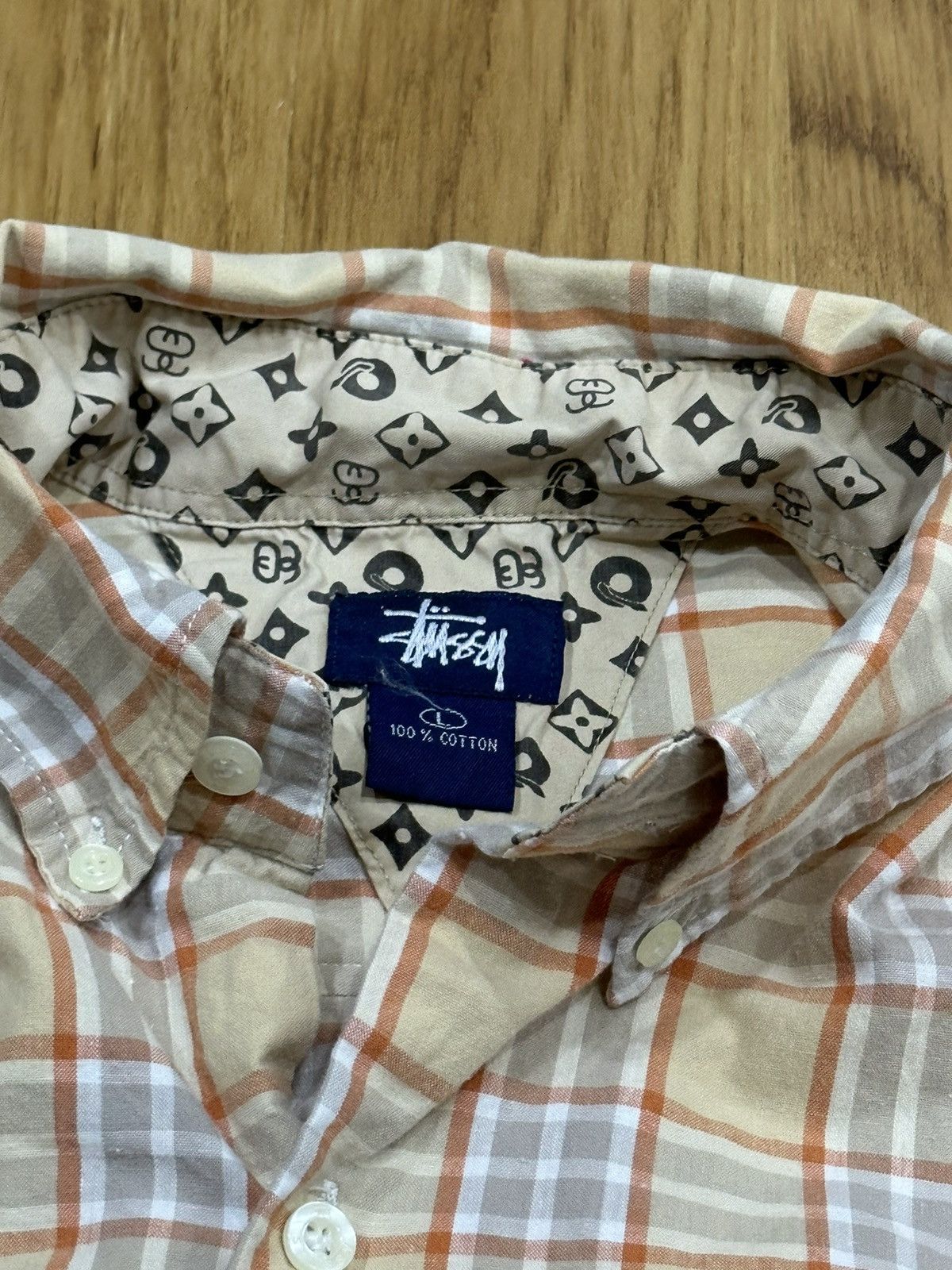 Stussy 1990-Vintage Stussy Burberry NovaCheck Monogram Shirt Size US L / EU 52-54 / 3 - 13 Thumbnail