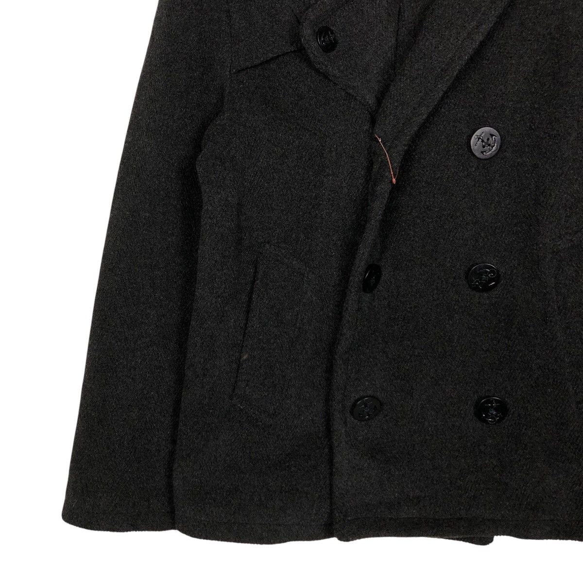 Japanese Brand 📌Iconic Black Wool Biker Jacket Double Collar Global Work Size US M / EU 48-50 / 2 - 5 Thumbnail
