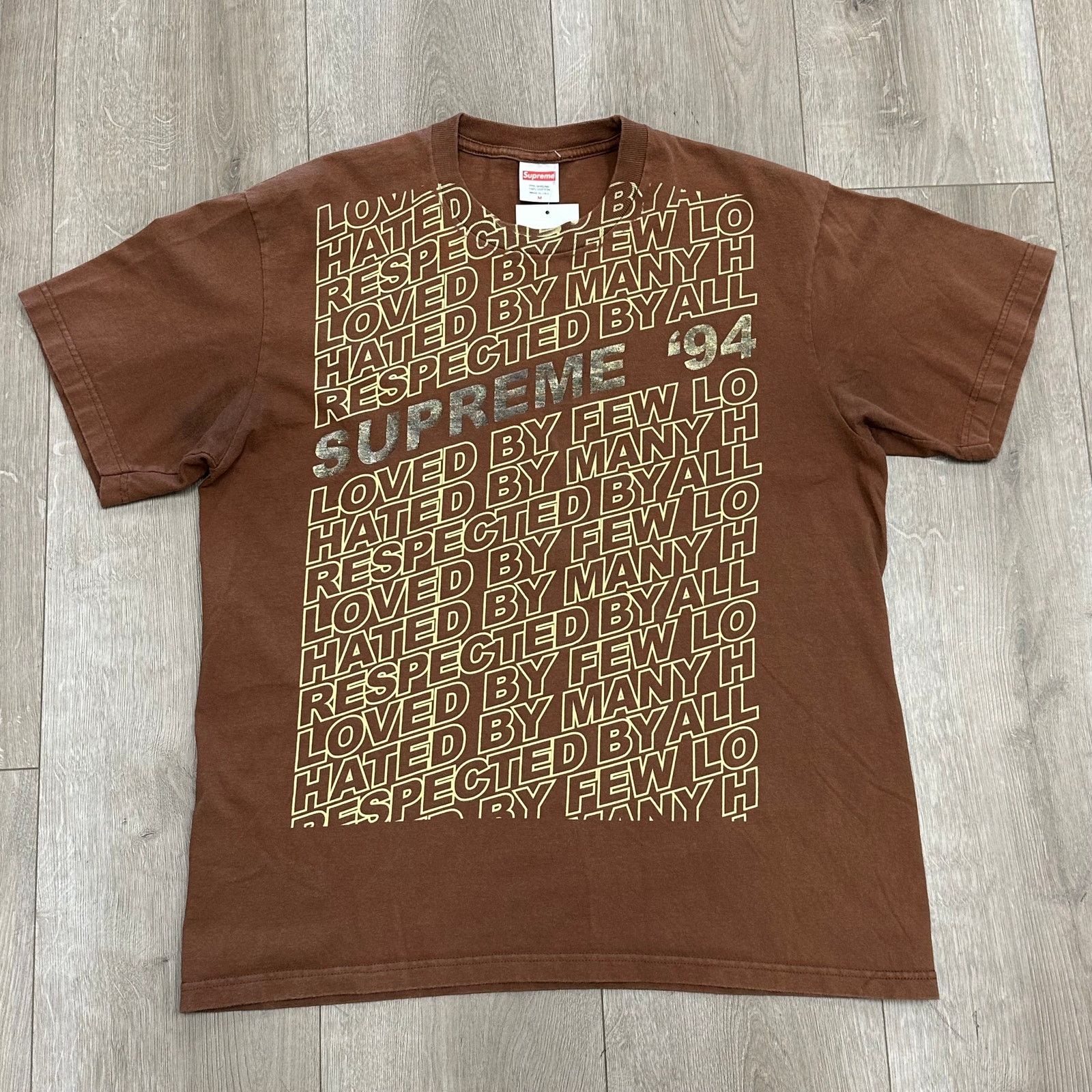 Supreme SS22 Supreme Respected Tee T Shirt Brown Size Medium M B22 Size US M / EU 48-50 / 2 - 1 Thumbnail