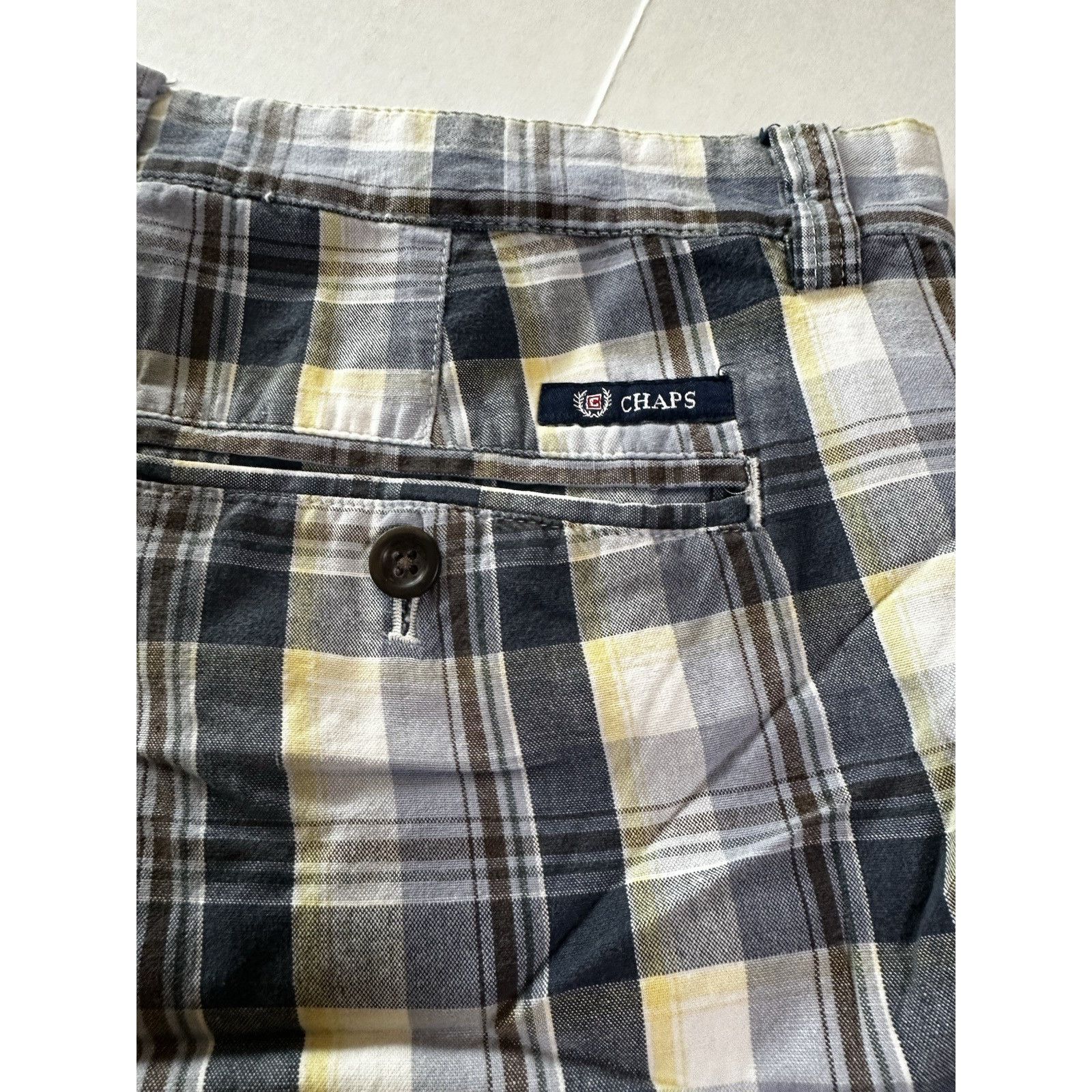 Chaps Chaps Ralph Lauren Chino Plaid Shorts Sz38 Blue/YellowPreppy Size US 38 / EU 54 - 8 Thumbnail