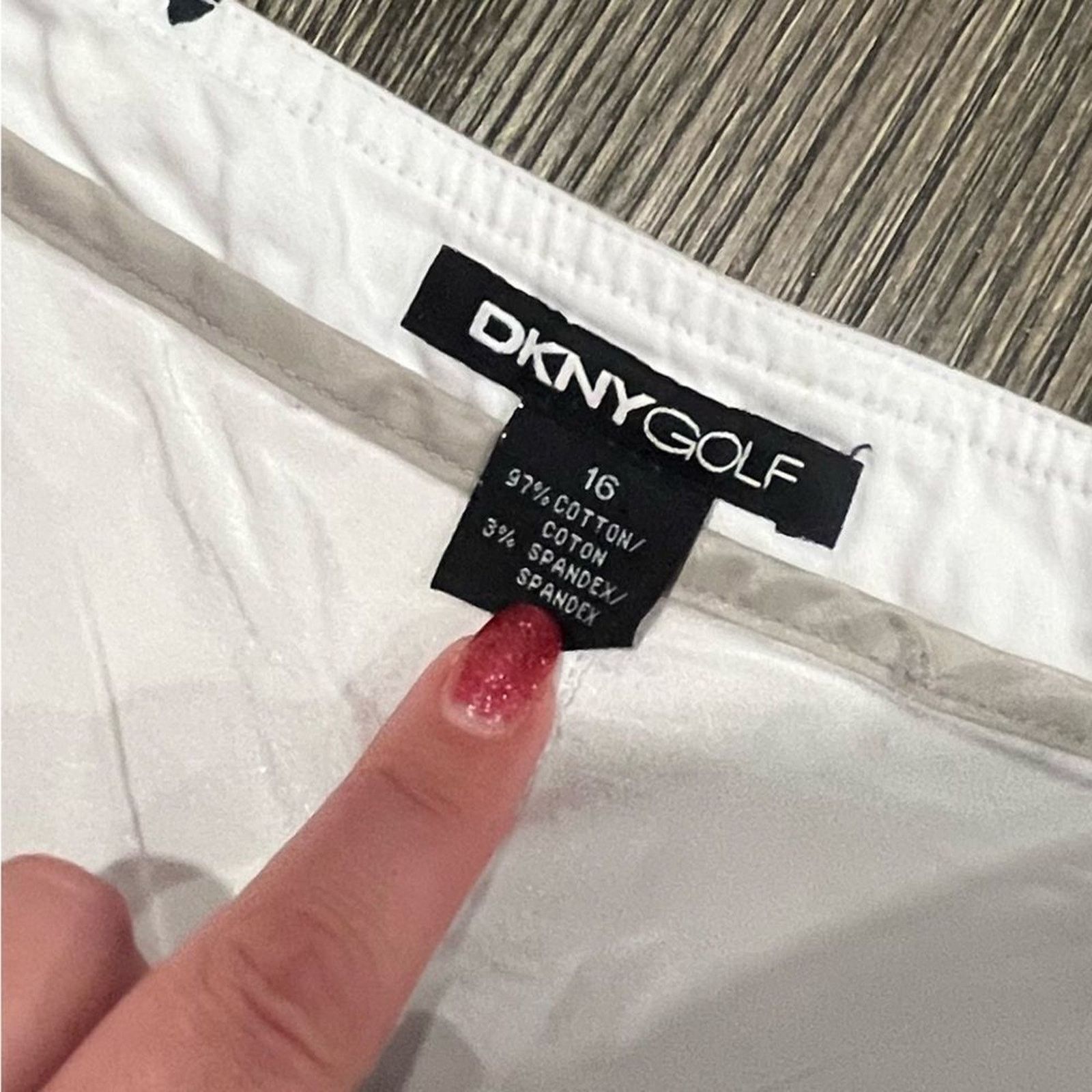 DKNY DKNY Golf White Beige Striped Athletic Skirt Size 16 Size 38" / US 16 / IT 52 - 4 Thumbnail