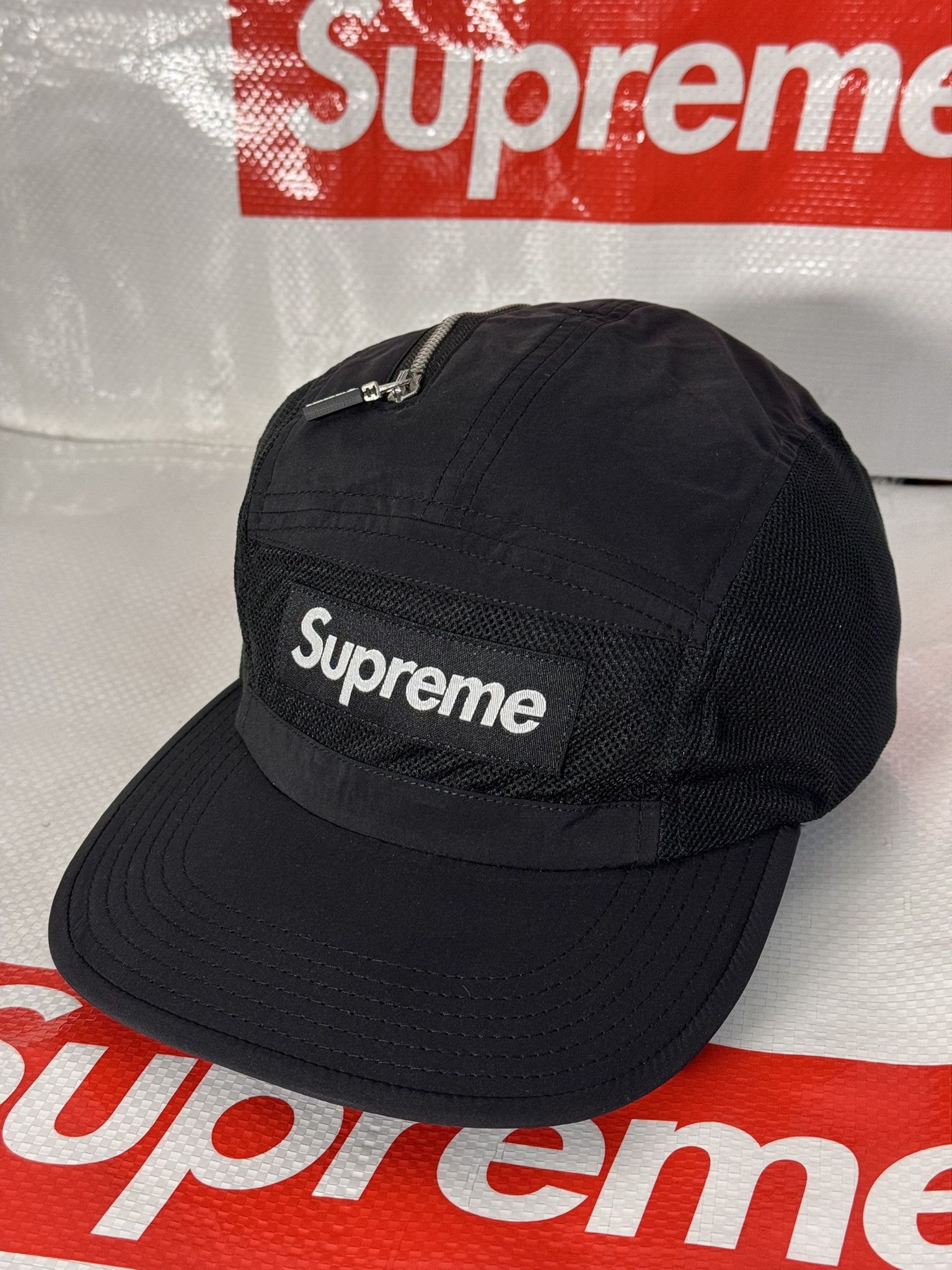 Supreme Zip Mesh Camp Cap (FW20) Black - FW20 - US