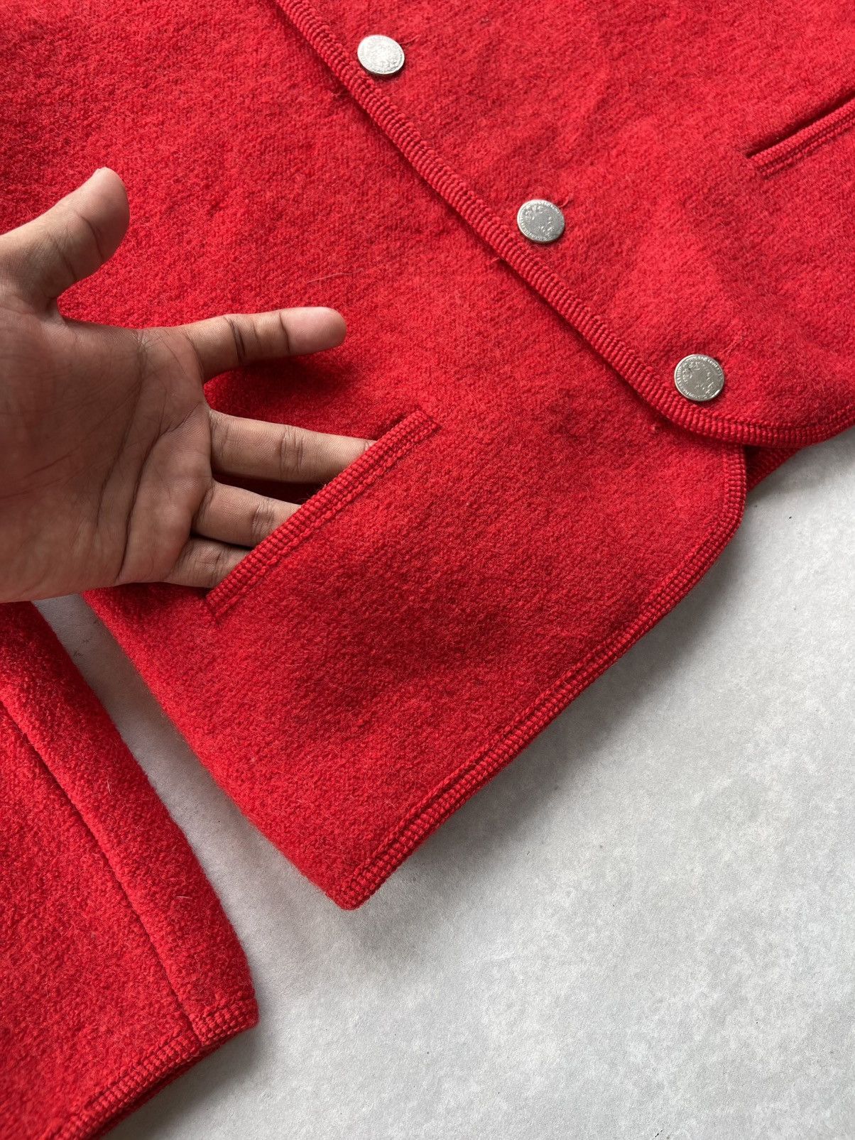 GIESSWEIN × Vintage 🔥Vintage Giesswein Tirol Wool Knit Red Button Jacket Size S / US 4 / IT 40 - 6 Thumbnail