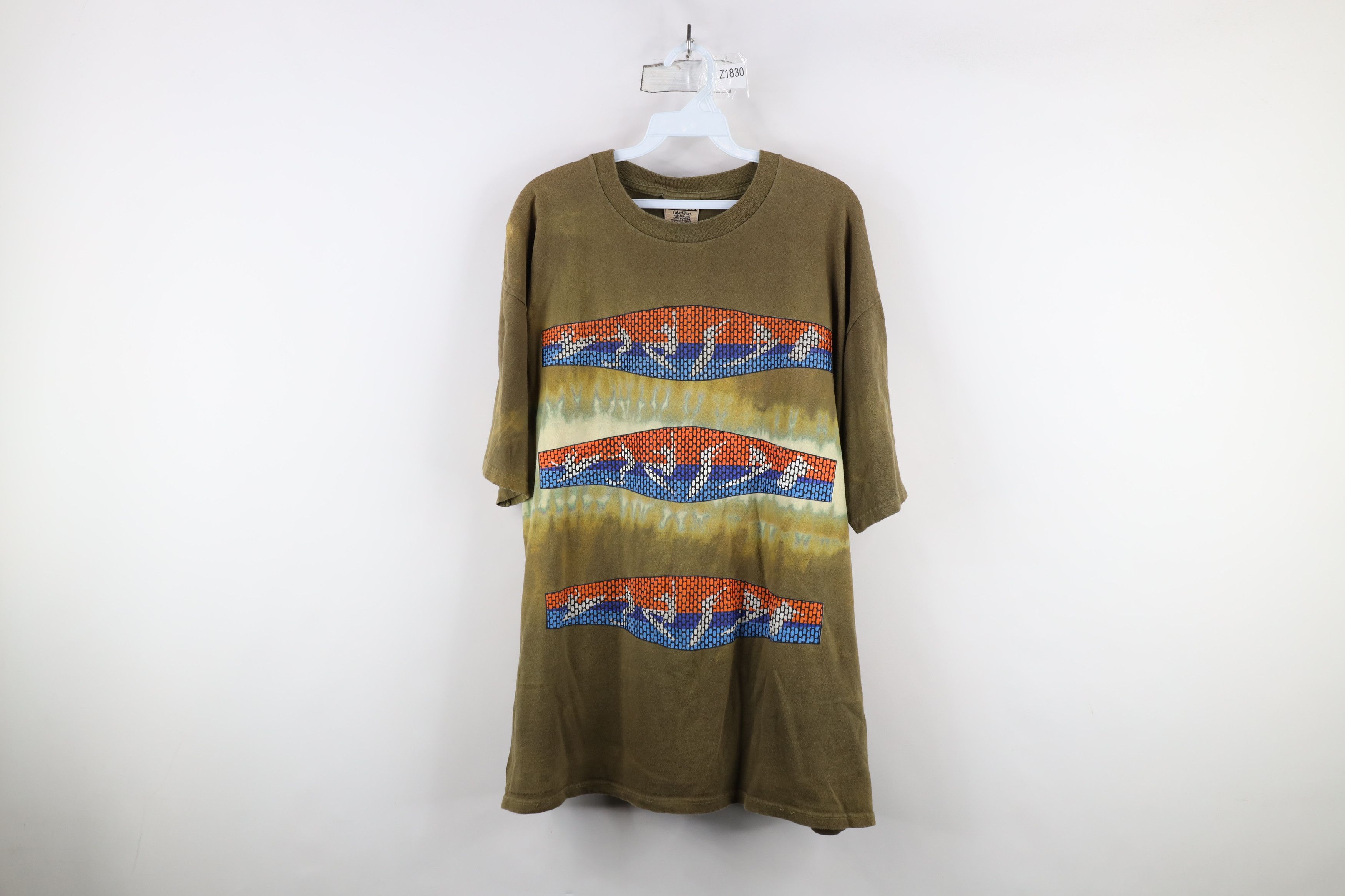 Vintage Vintage 90s Streetwear Wash Surfing Short Sleeve T-Shirt Size US XL / EU 56 / 4 - 1 Thumbnail
