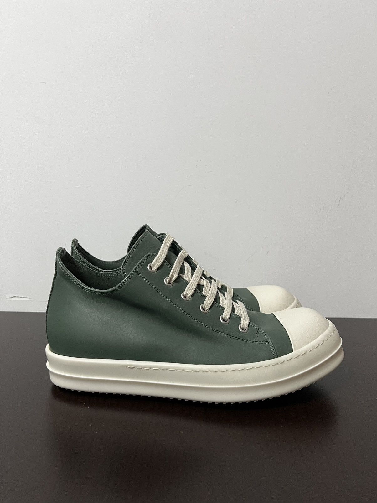 Rick Owens Rick Owens Teal Mainline Leather Low Ramones - Size 41 Size US 8 / EU 41 - 5 Thumbnail