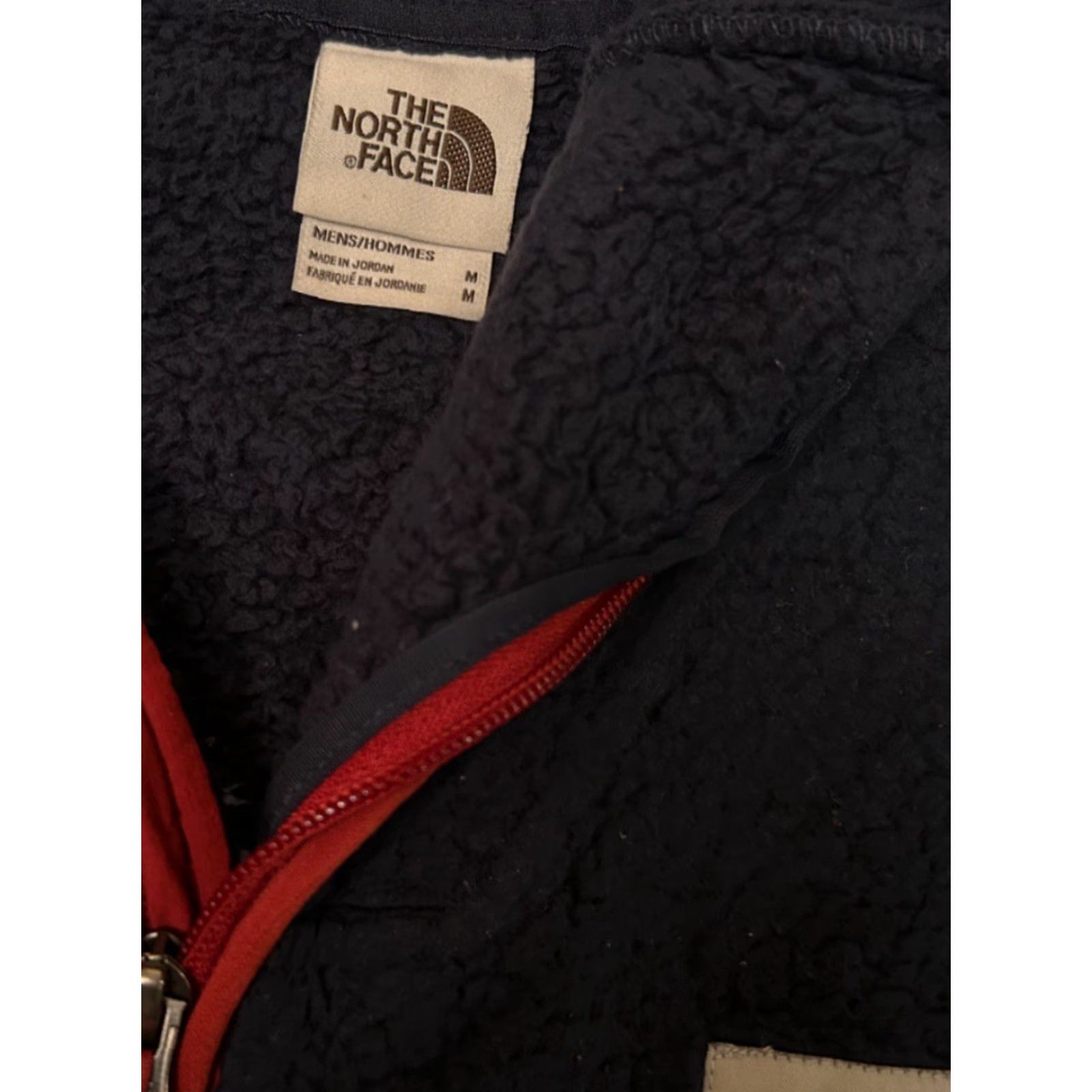 The North Face The North Face Campshire Blue Red Sherpa Fleece Pullover Hoodie Jacket Mens Sz M Size US M / EU 48-50 / 2 - 2 Thumbnail
