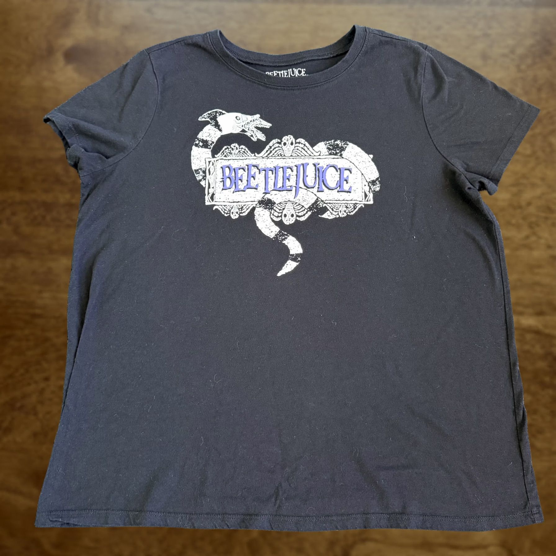 Vintage Beetlejuice Shirt Womens XL Black Hybrid Apparel Graphic Tee T-Shirt Size XL / US 12-14 / IT 48-50 - 1 Thumbnail