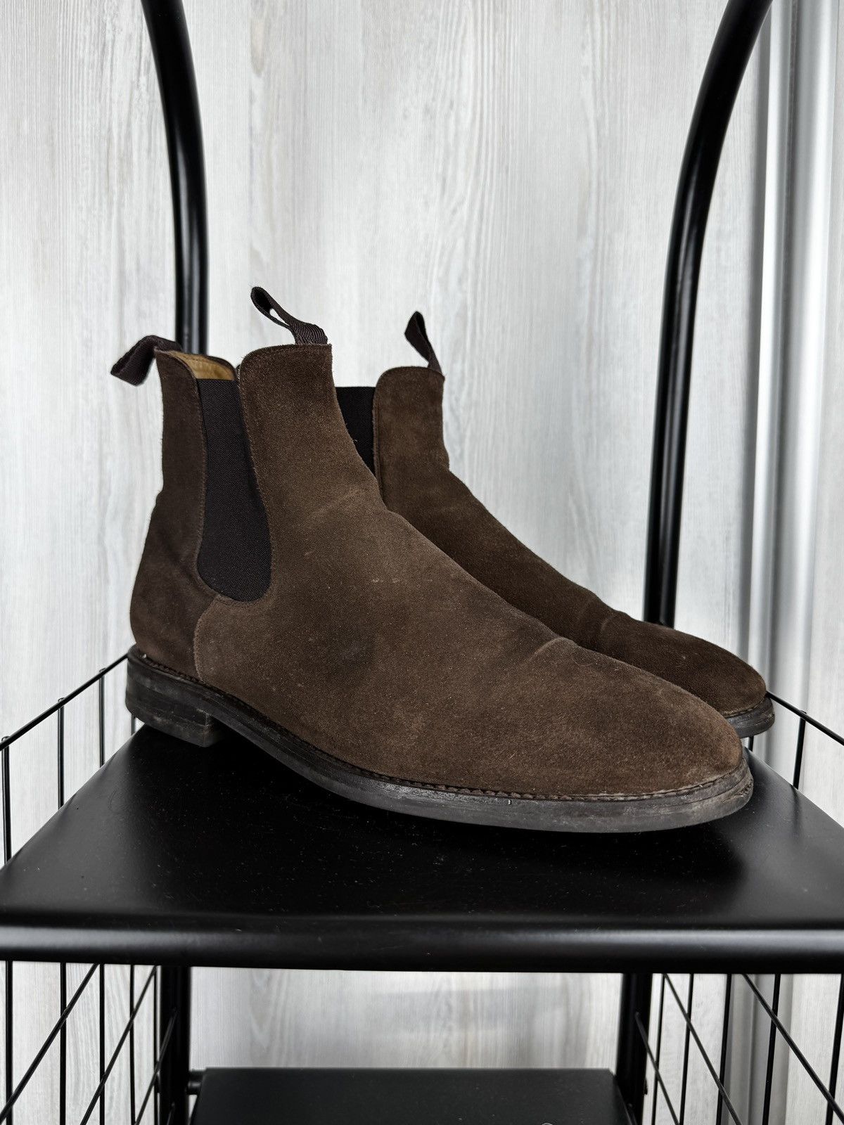 MORJAS Morjas Brown Suede Leather Chelsea Boots size UK11 US12 Size US 12 / EU 45 - 9 Thumbnail