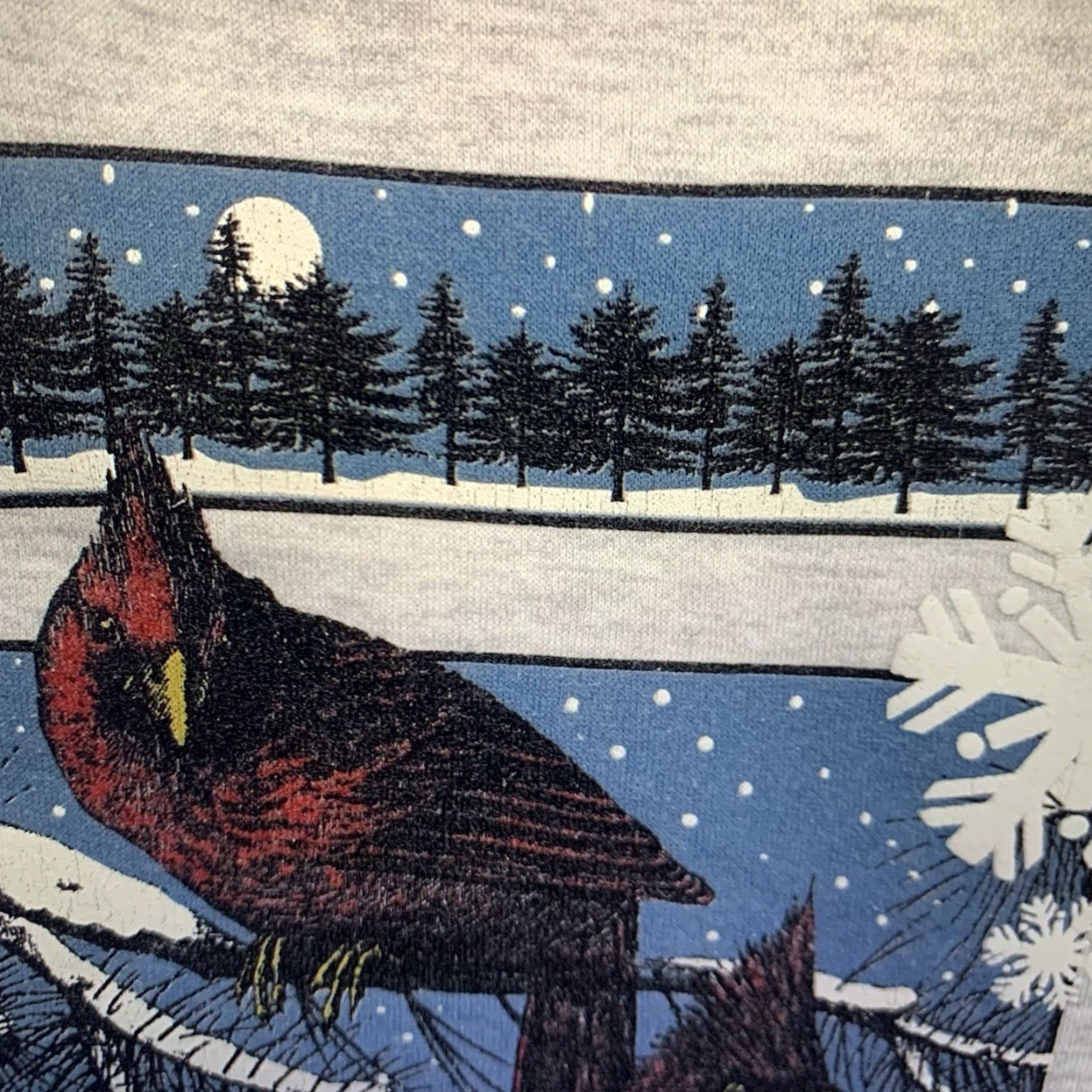 Vintage Vintage Nature Sweatshirt Cardinals Winter Solstice Adult XL Heavyweight 90s Size US XL / EU 56 / 4 - 4 Thumbnail