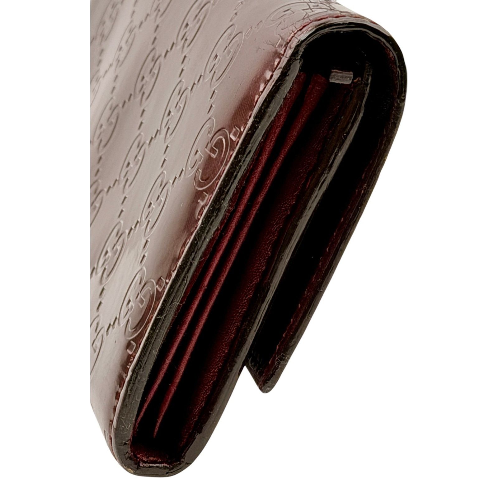 Gucci Gucci Guccissima Lovely Heart Continental Wallet Burgundy Size ONE SIZE - 7 Thumbnail
