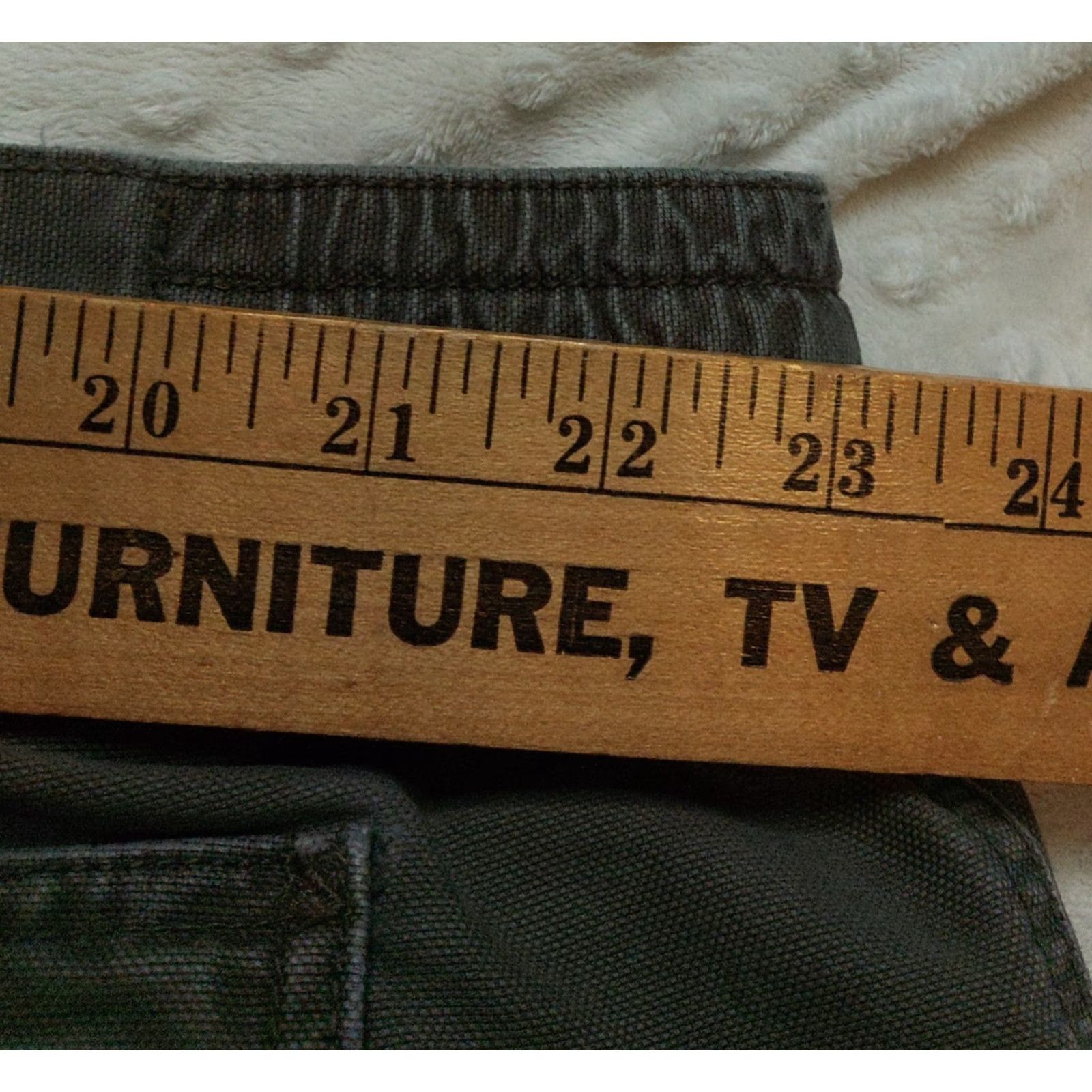 Vintage Redhead Field Tested Pants, 48x32, Gray Cotton Canvas Cargo, Regular, Button Zip, Cargo Pockets, Men Size US 32 / EU 48 - 8 Thumbnail