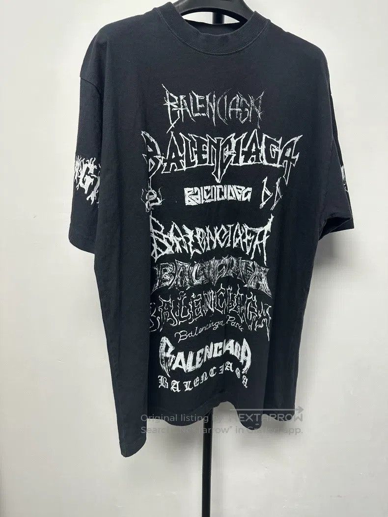 Balenciaga Balenciaga Letter Print Round Neck Pullover T-Shirt Size US XS / EU 42 / 0 - 1 Thumbnail