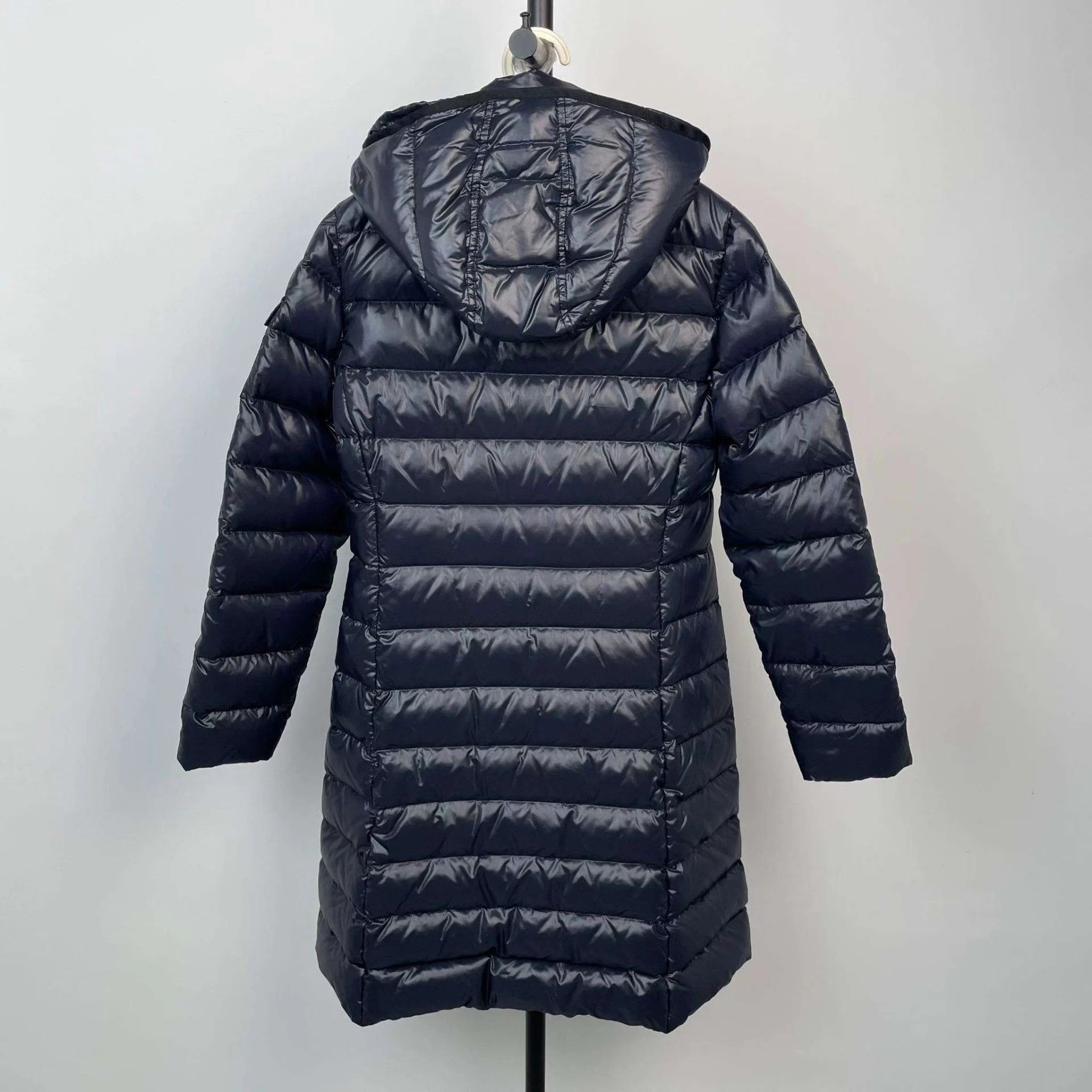 Moncler Moncler hooded long blue down coat US0 no accessories Size XS / US 0-2 / IT 36-38 - 2 Thumbnail