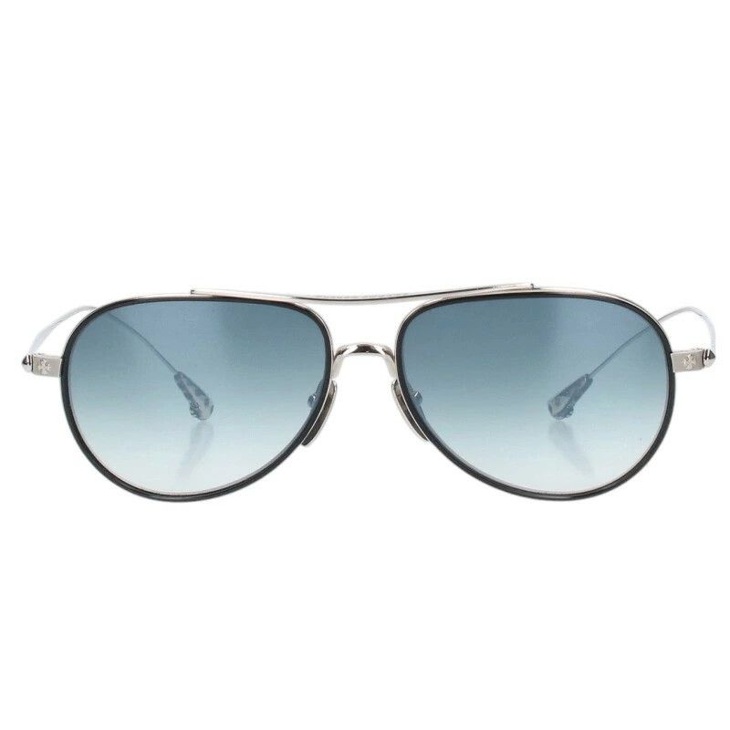 Chrome Hearts CHROME HEARTS BONE PRONE V Sunglasses Silver/Black Size ONE SIZE - 1 Thumbnail