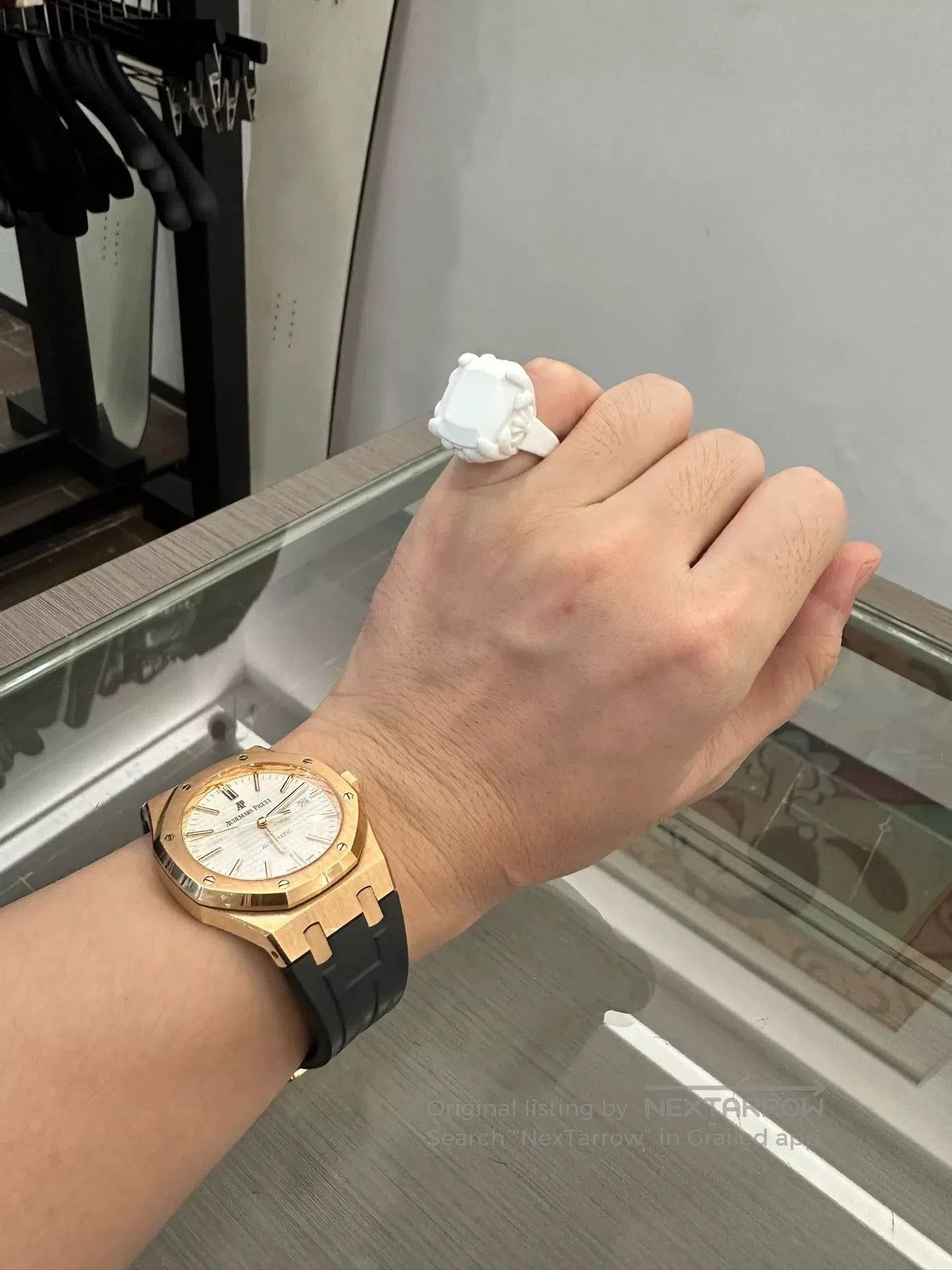 Chrome Hearts Chrome Hearts White Silicone Cross Ring US6.5. Size ONE SIZE - 2 Thumbnail