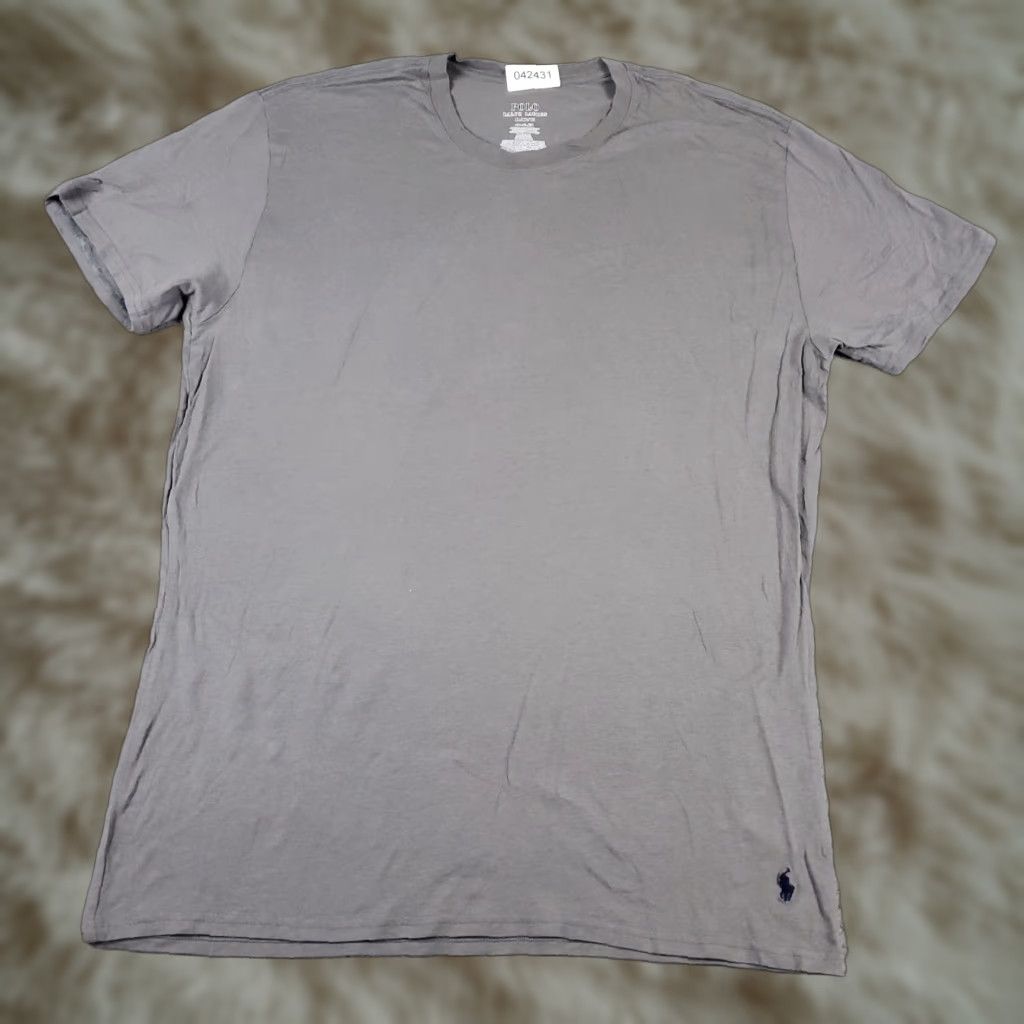 Ralph Lauren Polo Ralph Lauren T Shirt Mens XL Gray Pony Logo Short Sleeve Crew Neck Casual tee Adult XL Gray - Mens Polo Shirt Classic American Sports Logo Size US XL / EU 56 / 4 - 1 Thumbnail