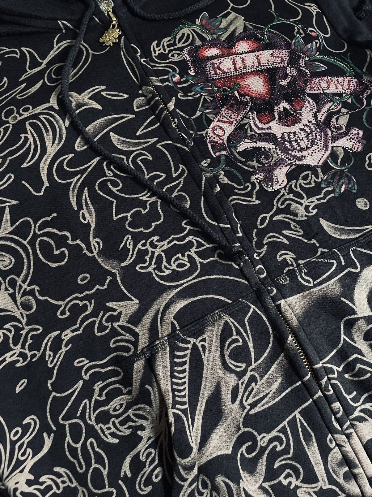Ed Hardy Y2k 00’s Ed hardy tatoos zipper hoodie Size US XL / EU 56 / 4 - 3 Thumbnail