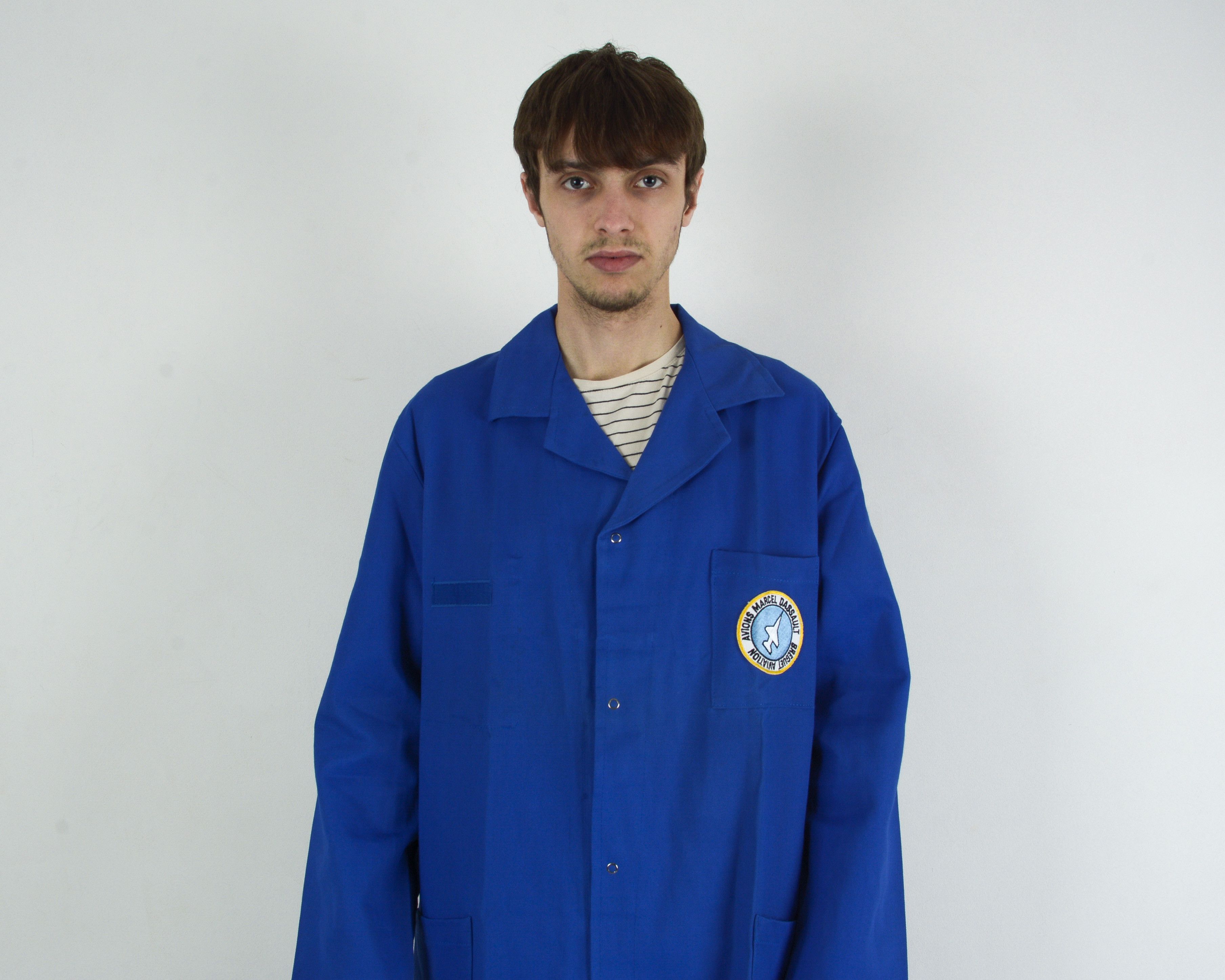 Vintage French Worker S Jacket Coat Blue De Travail Chore Utility Size US S / EU 44-46 / 1 - 3 Thumbnail