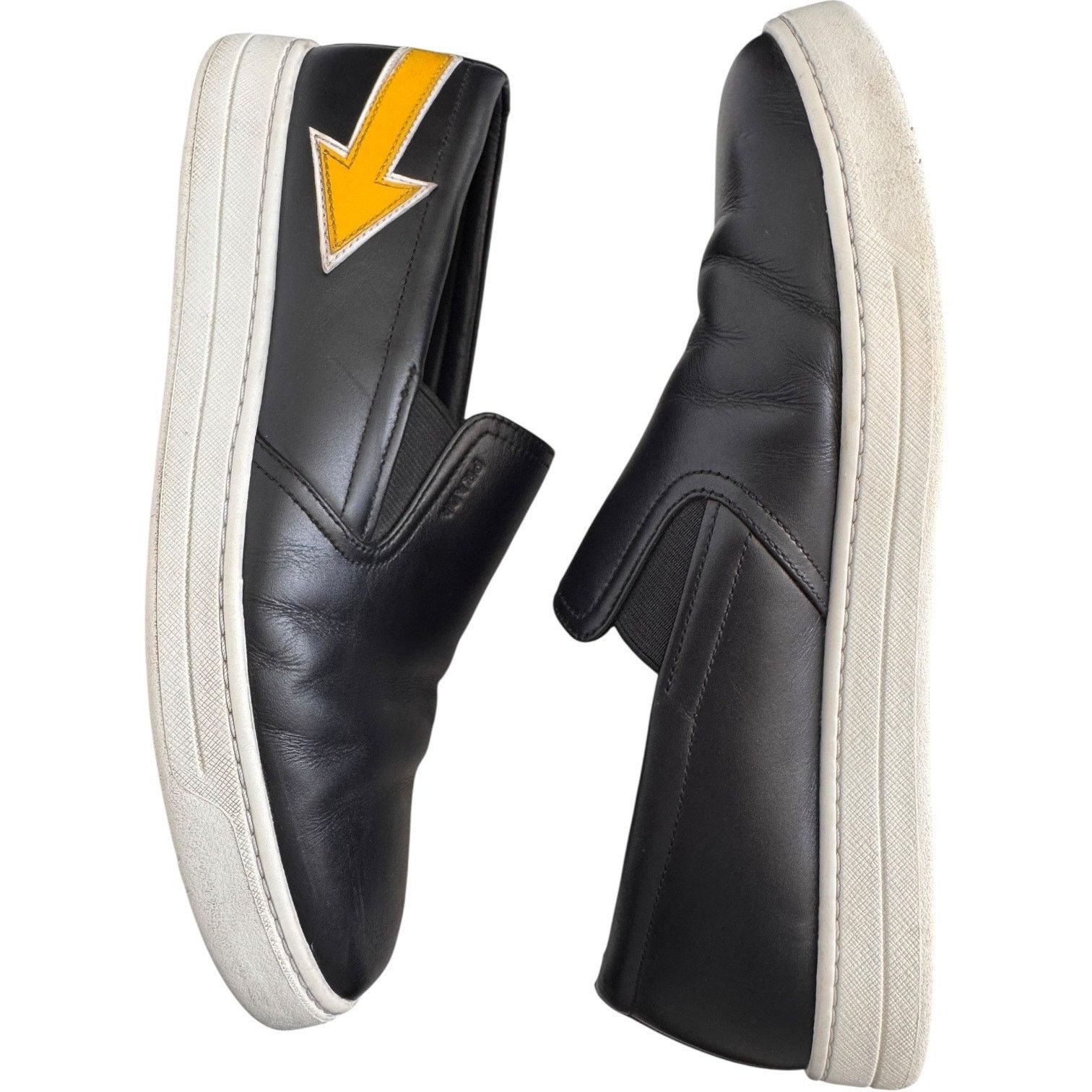 Prada Prada Linea Rossa Black Leather Slip-On Sneakers Italy 7.5 Size US 7.5 / EU 40-41 - 3 Thumbnail
