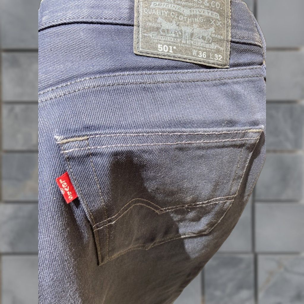 Levi's Levi's 501xx Jeans Blue Solid 36x32 Button Fly Straight Classic Mens Pant Fashion Denim 5-Pocket Size US 36 / EU 52 - 1 Thumbnail