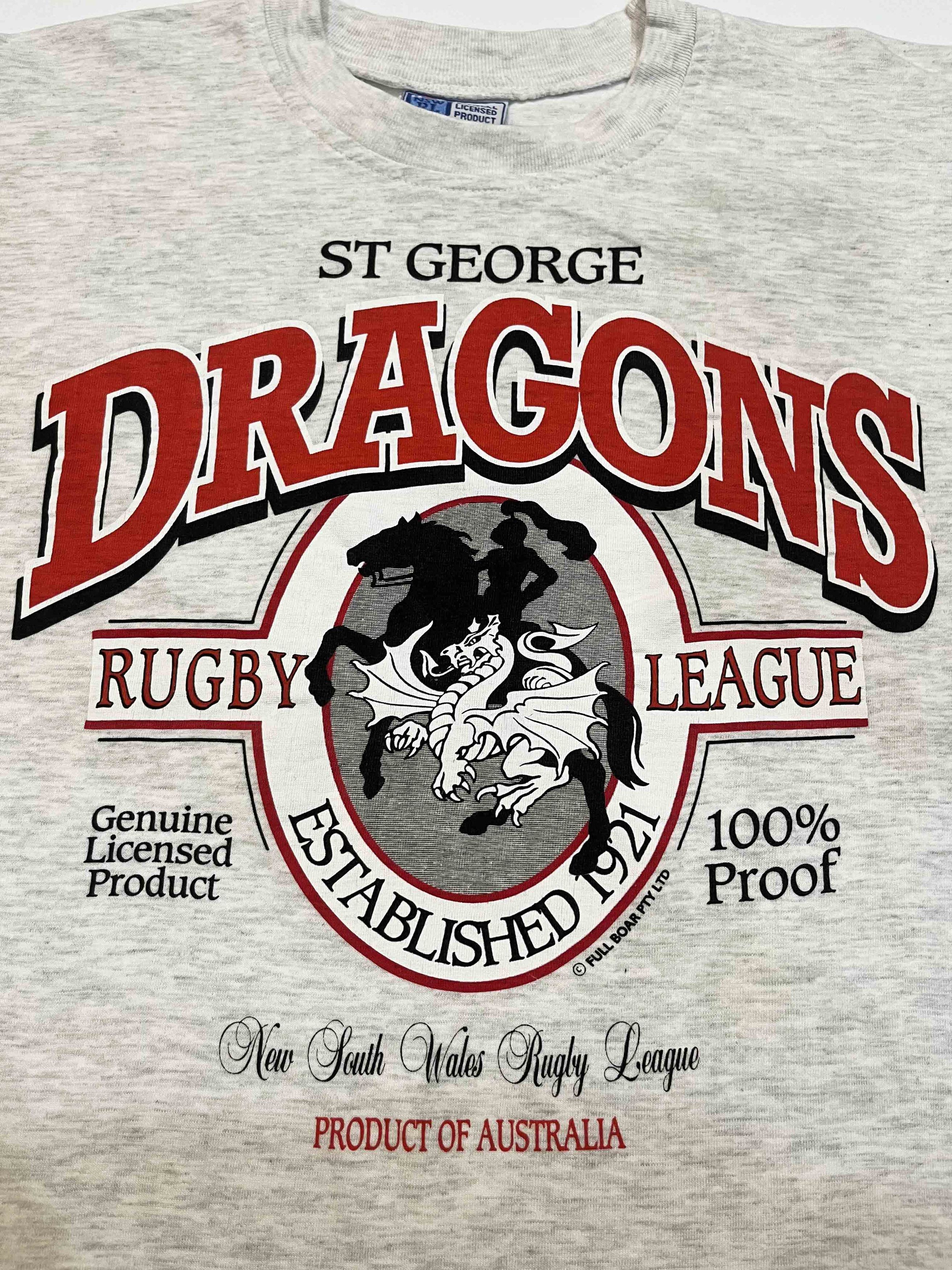 Vintage Vintage NRL St George Dragons Australian Rugby T-Shirt Size US L / EU 52-54 / 3 - 2 Thumbnail